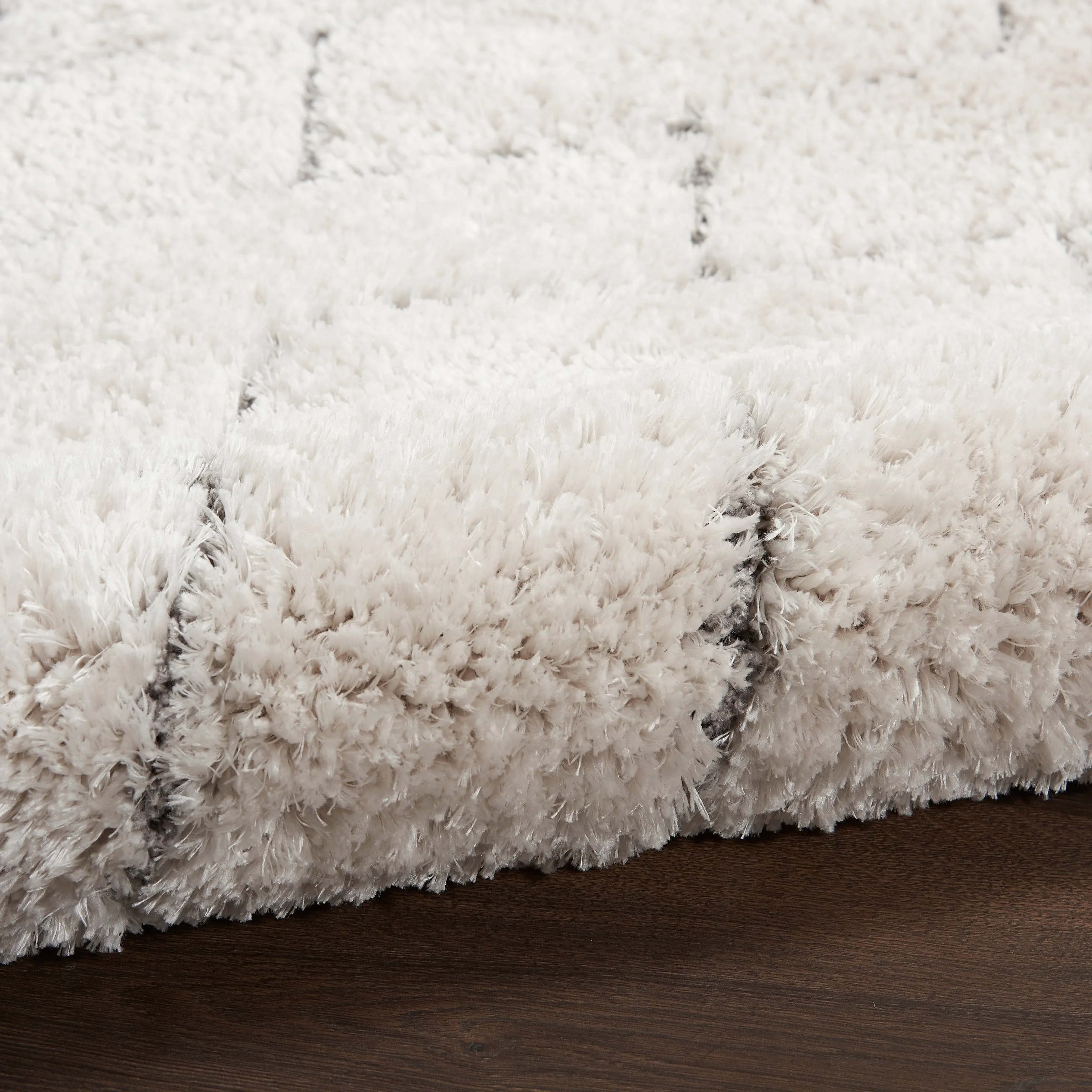Nourison Luxurious Shag Ultra Plush Modern Chevron Area Rug