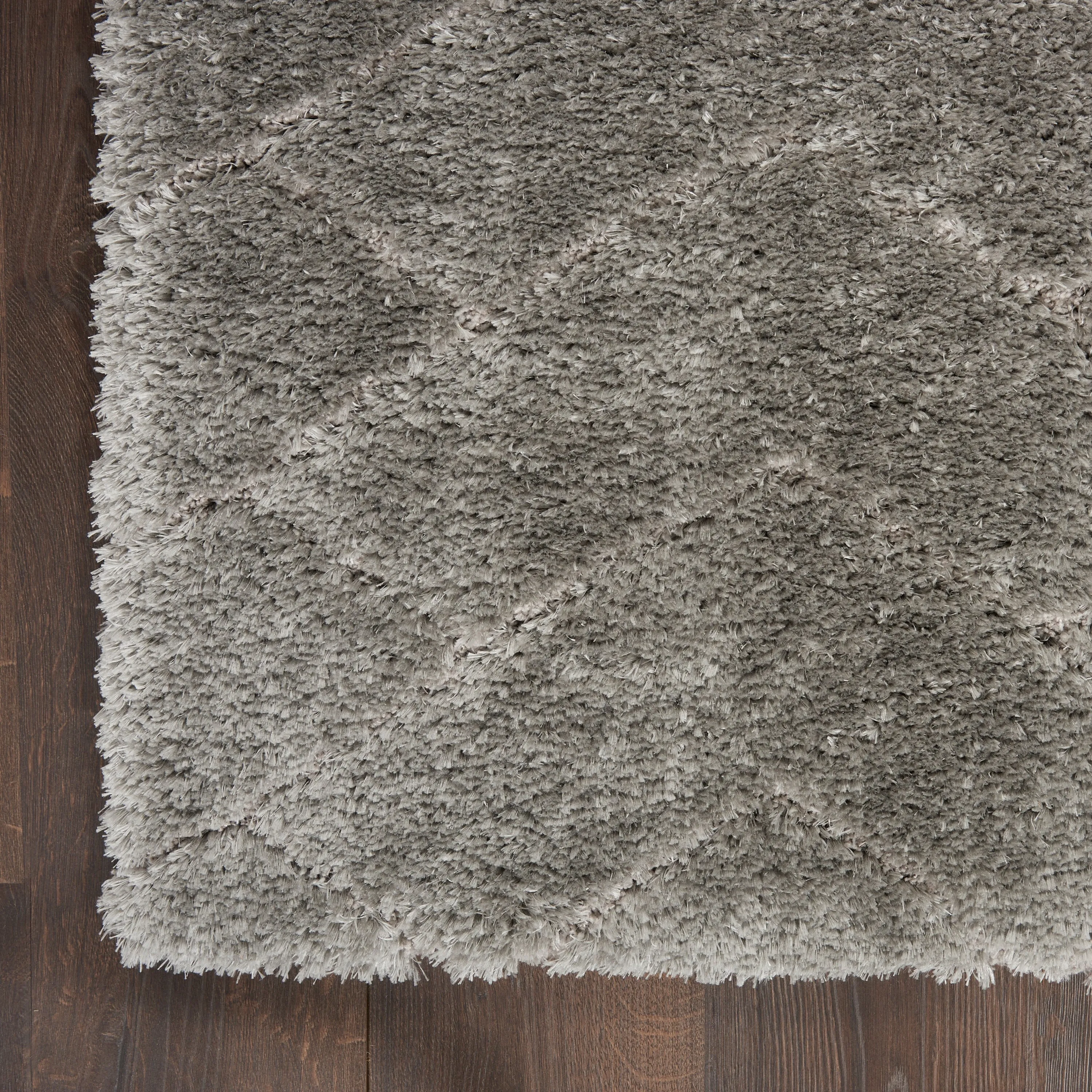 Nourison Luxurious Shag Ultra Plush Modern Chevron Area Rug