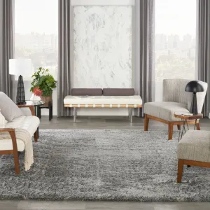 Nourison Luxurious Shag Ultra Plush Modern Chevron Area Rug