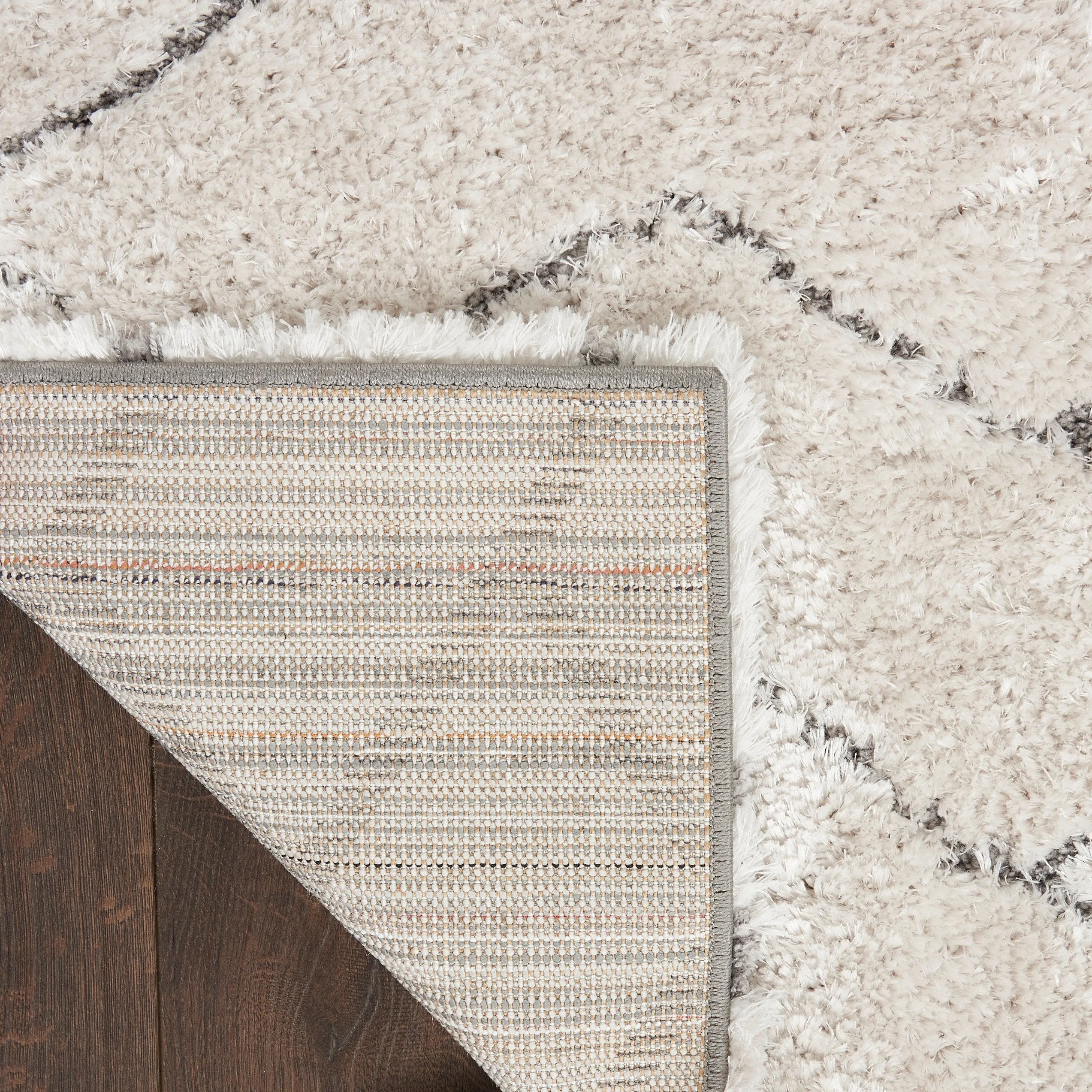 Nourison Luxurious Shag Ultra Plush Modern Chevron Area Rug