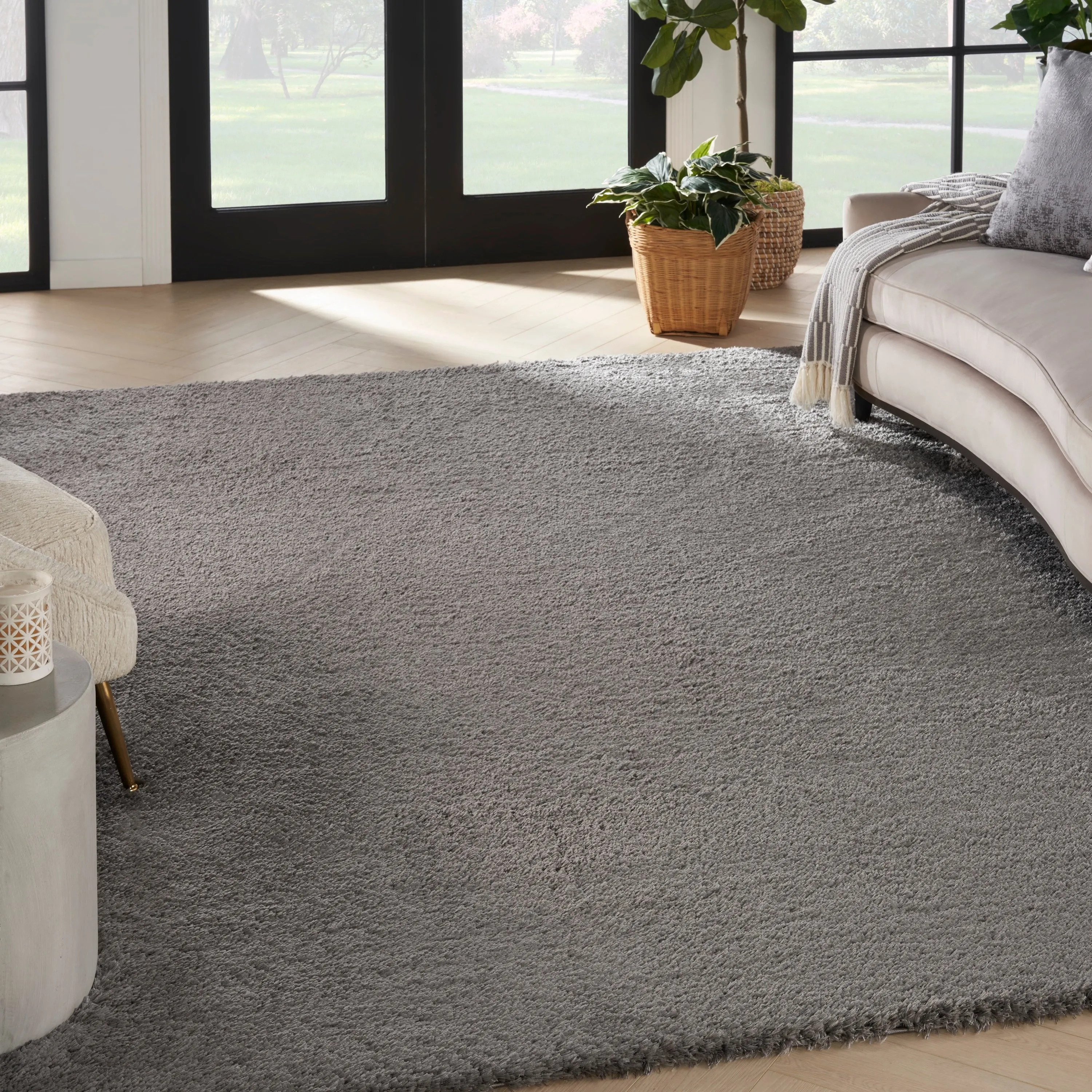 Nourison Luxurious Shag Ultra-plush Pile Glam Solid Area Rug