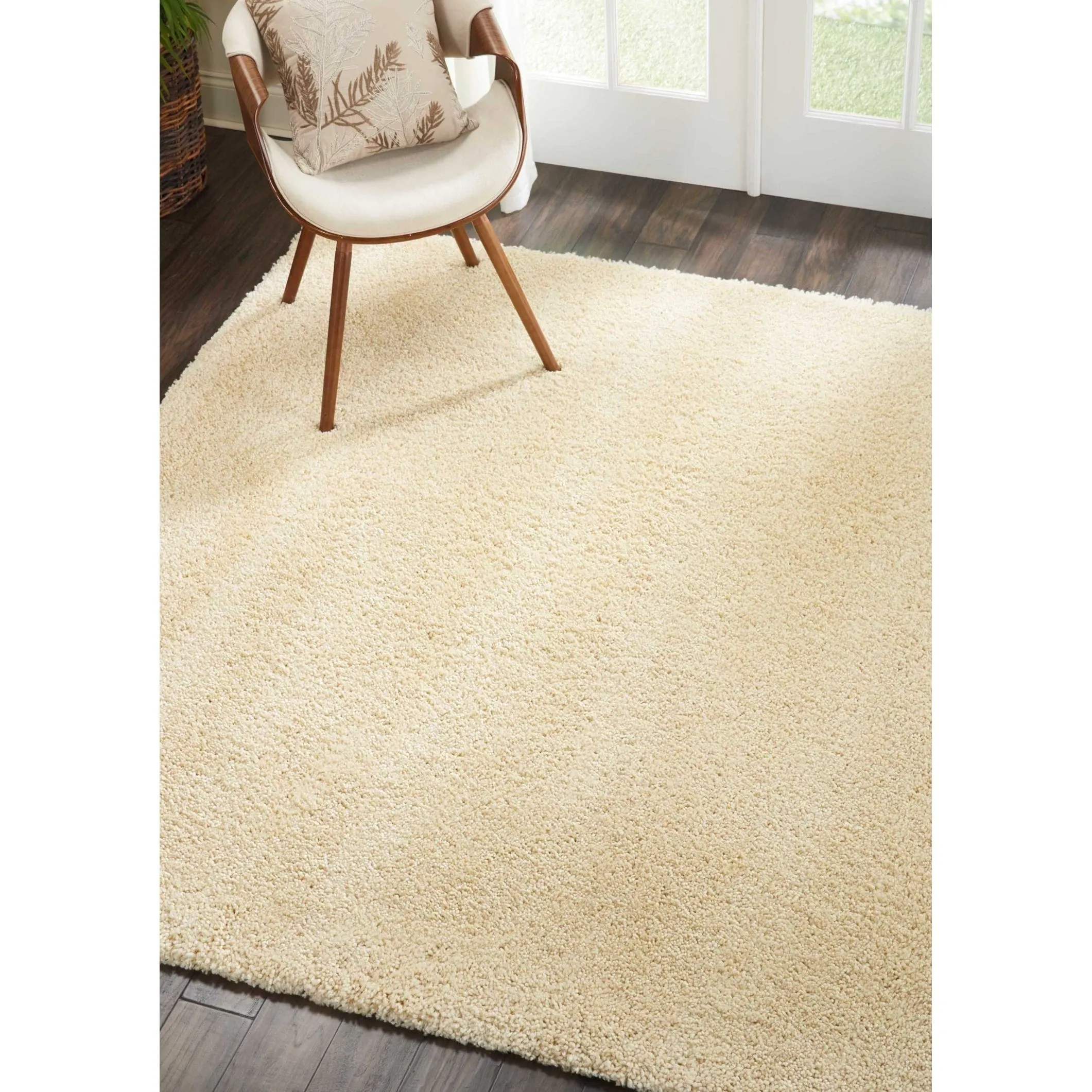 Nourison Malibu Shag Modern Plush Solid Area Rug