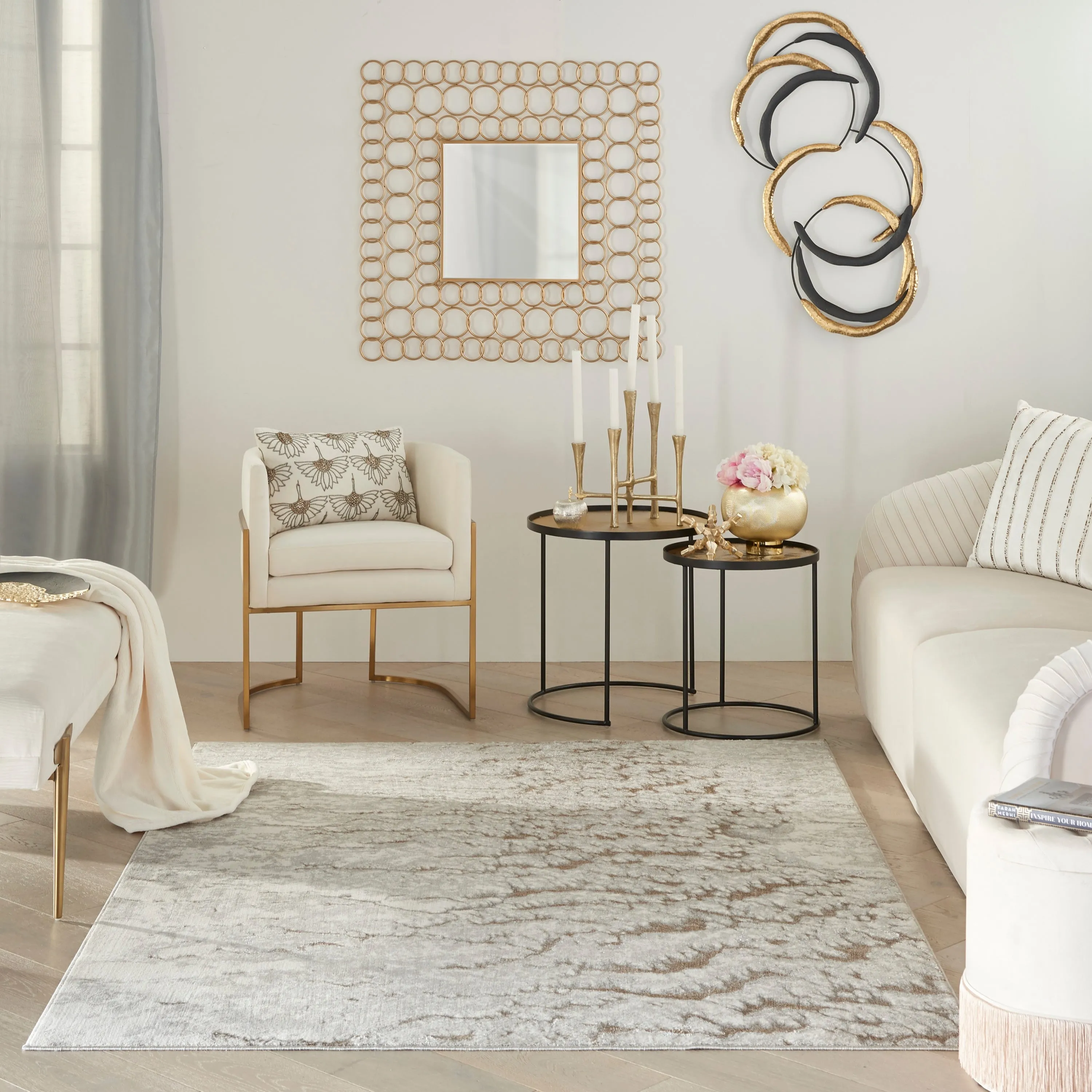 Nourison Metallic Chic Abstract Area Rug