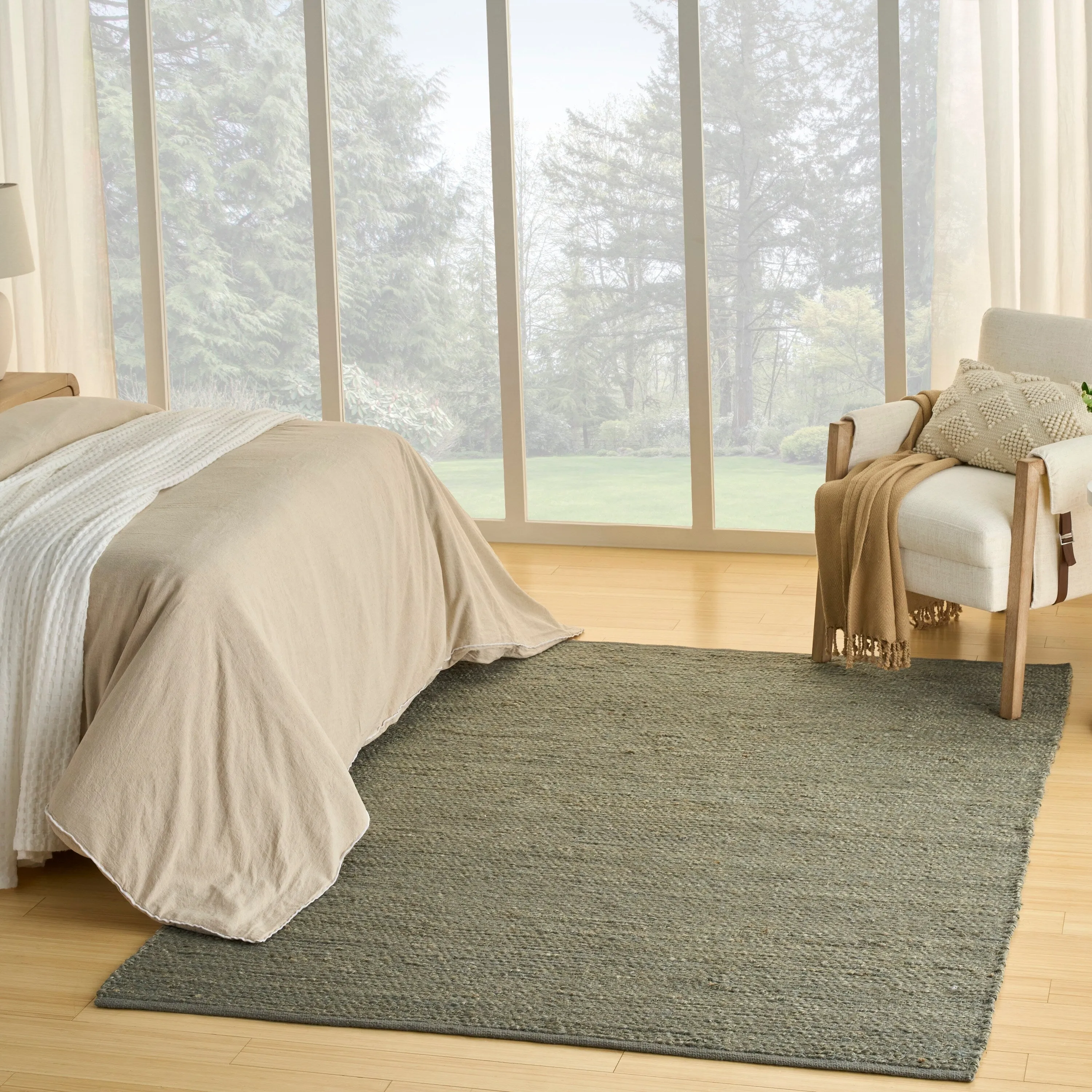Nourison Natural Jute Indoor only Solid Area Rug