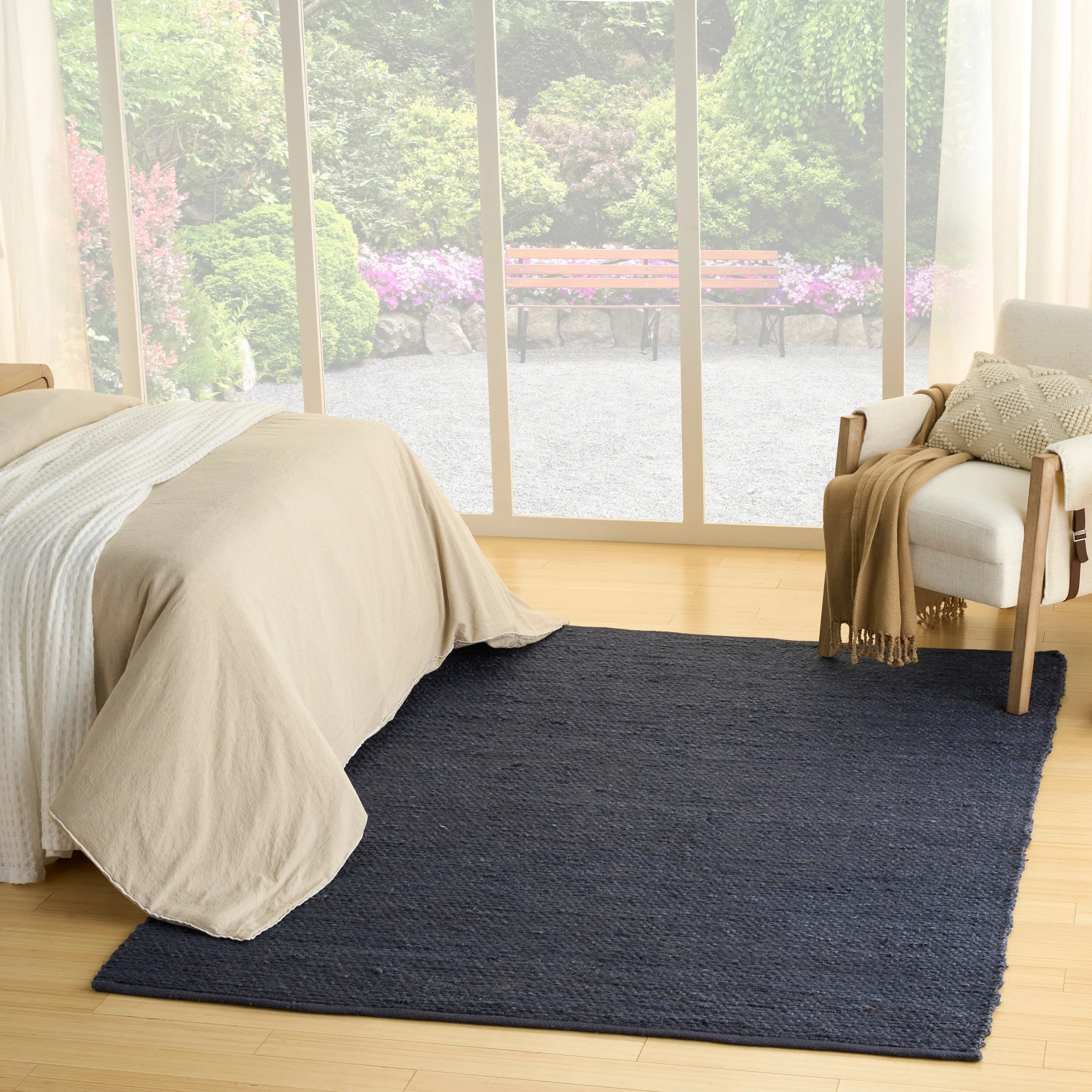 Nourison Natural Jute Indoor only Solid Area Rug