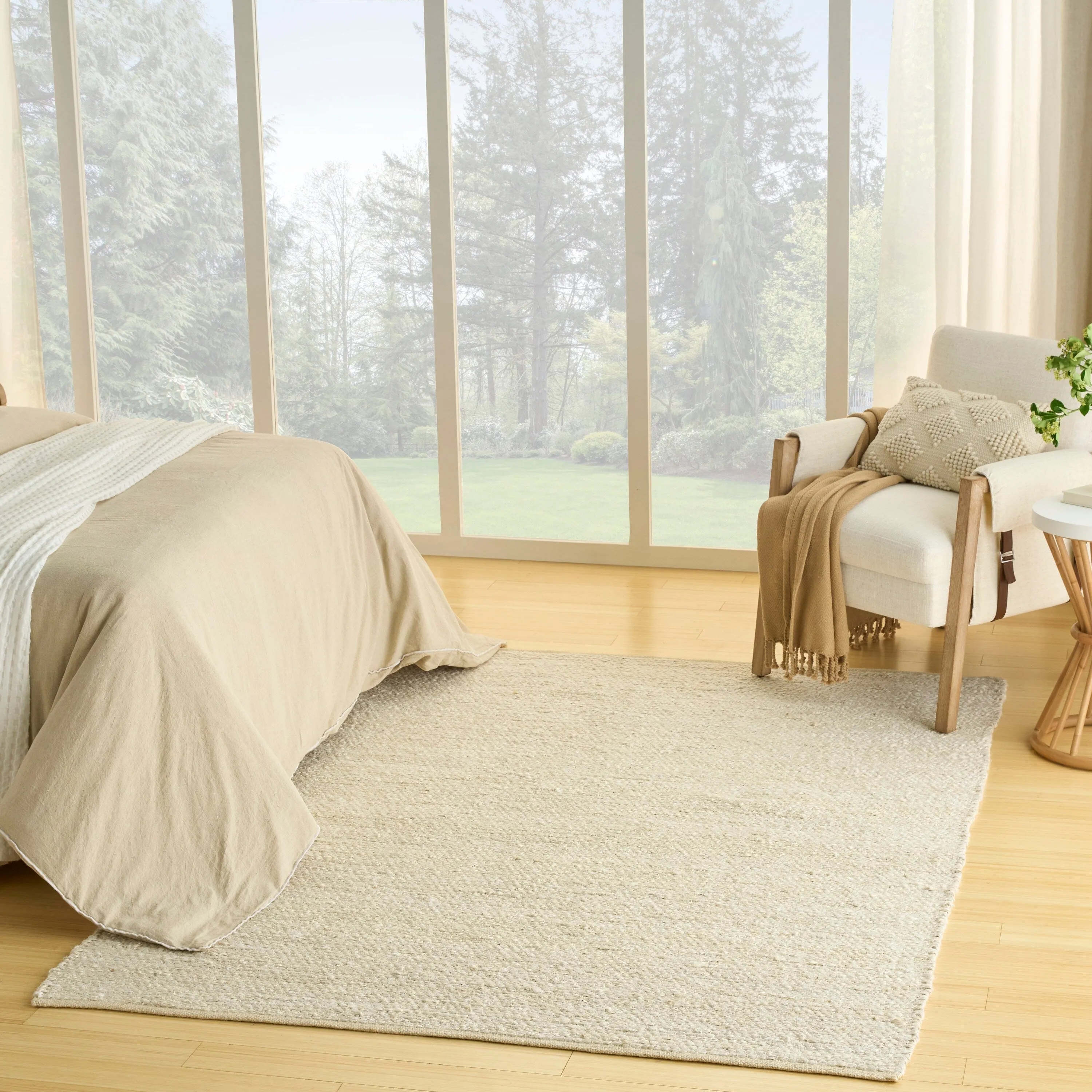 Nourison Natural Jute Indoor only Solid Area Rug