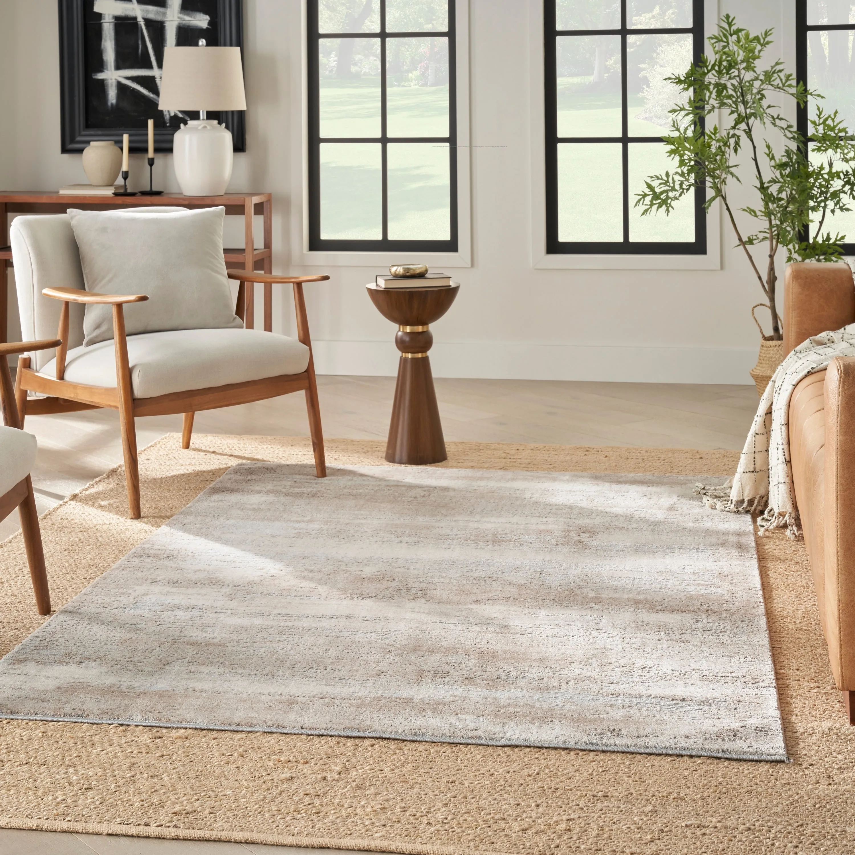 Nourison Natural Jute Indoor only Solid Area Rug