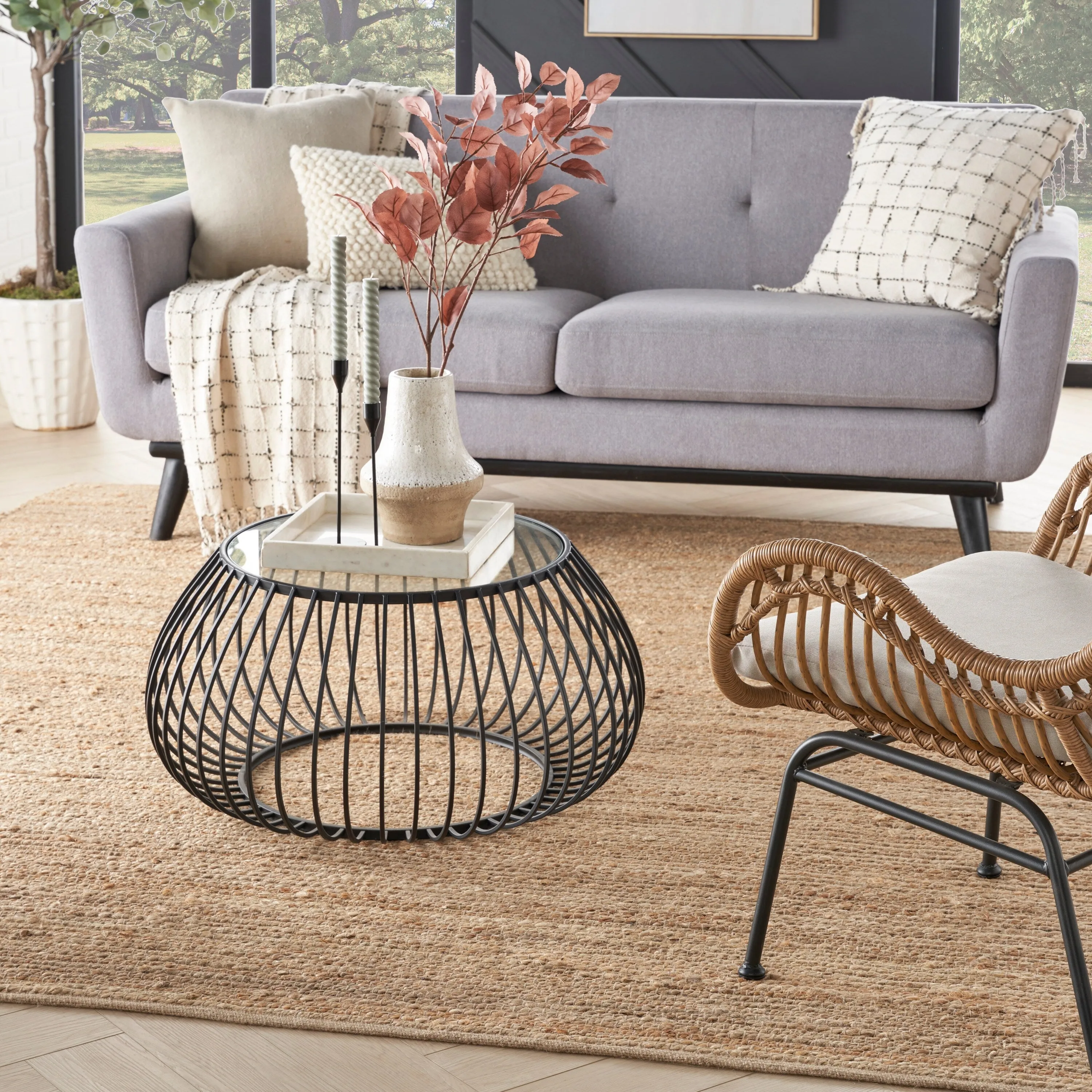 Nourison Natural Jute Indoor only Solid Area Rug
