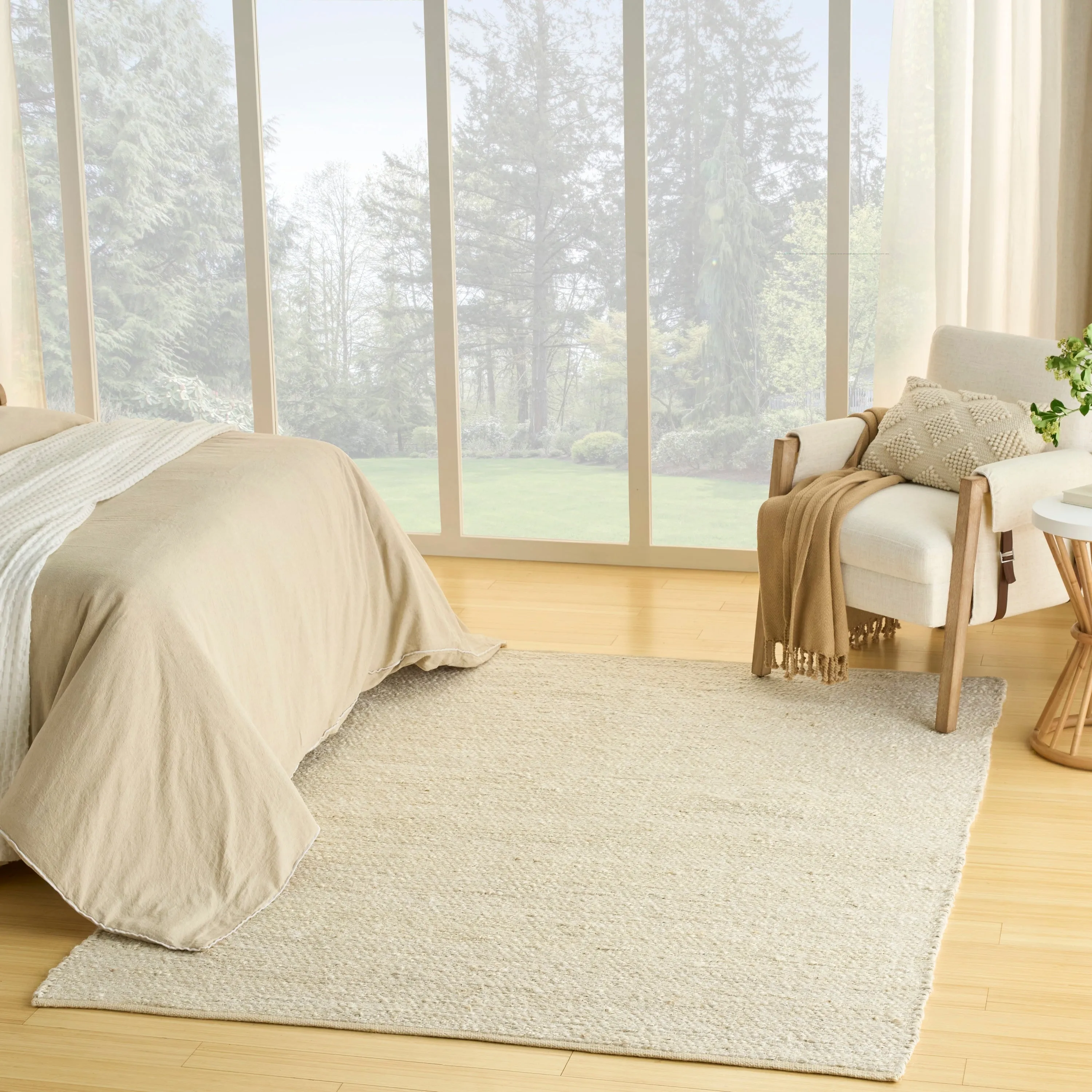 Nourison Natural Jute Indoor only Solid Area Rug