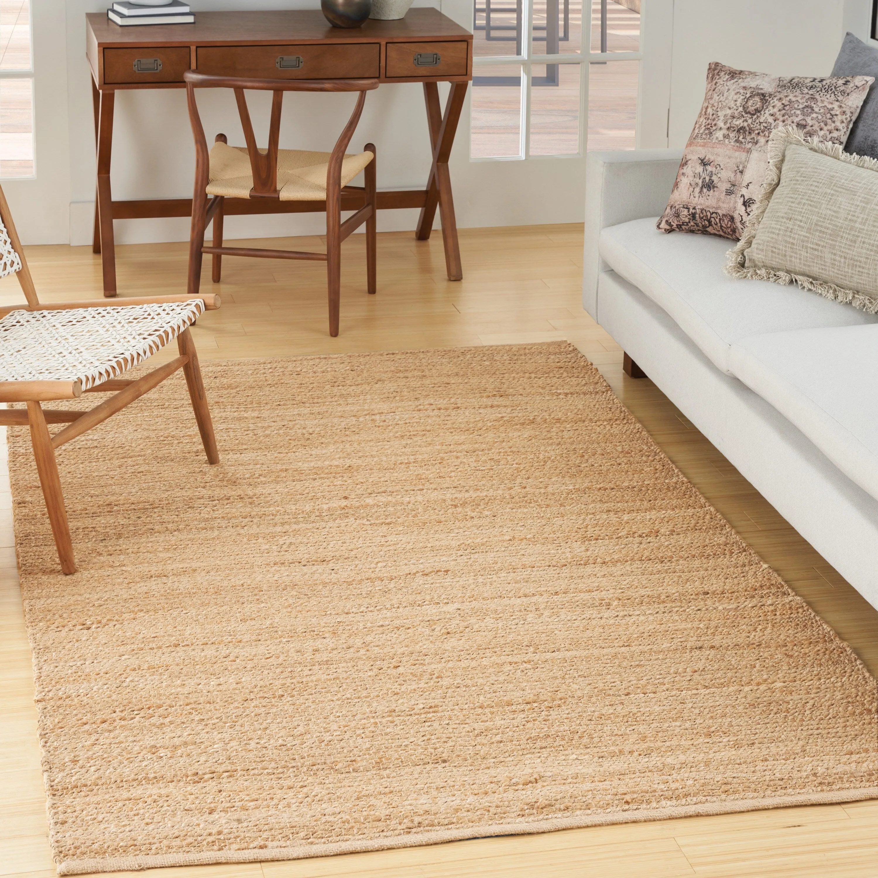 Nourison Natural Jute Indoor only Solid Area Rug