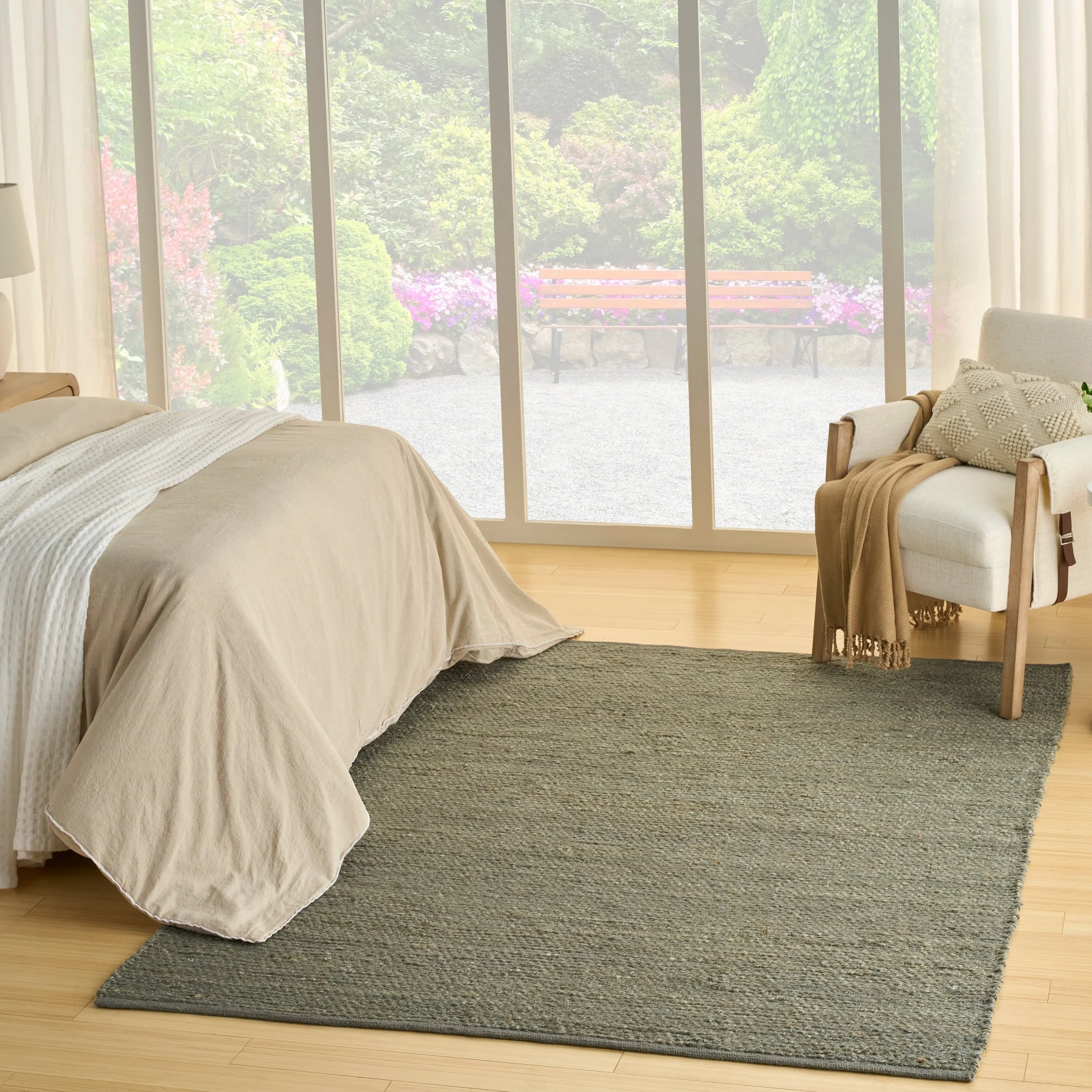 Nourison Natural Jute Indoor only Solid Area Rug