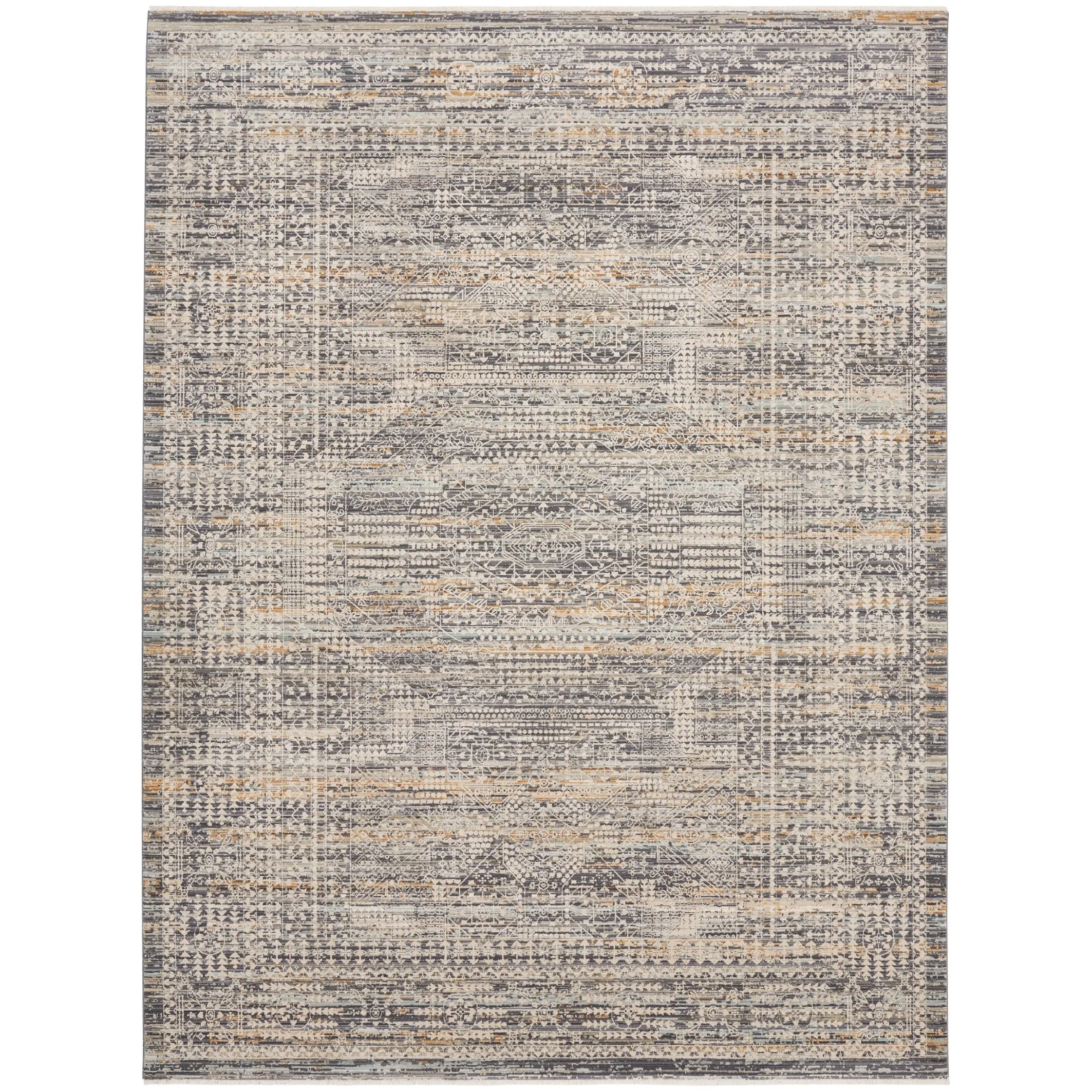 Nourison Nyle Indoor only Grey Geometric Area Rug