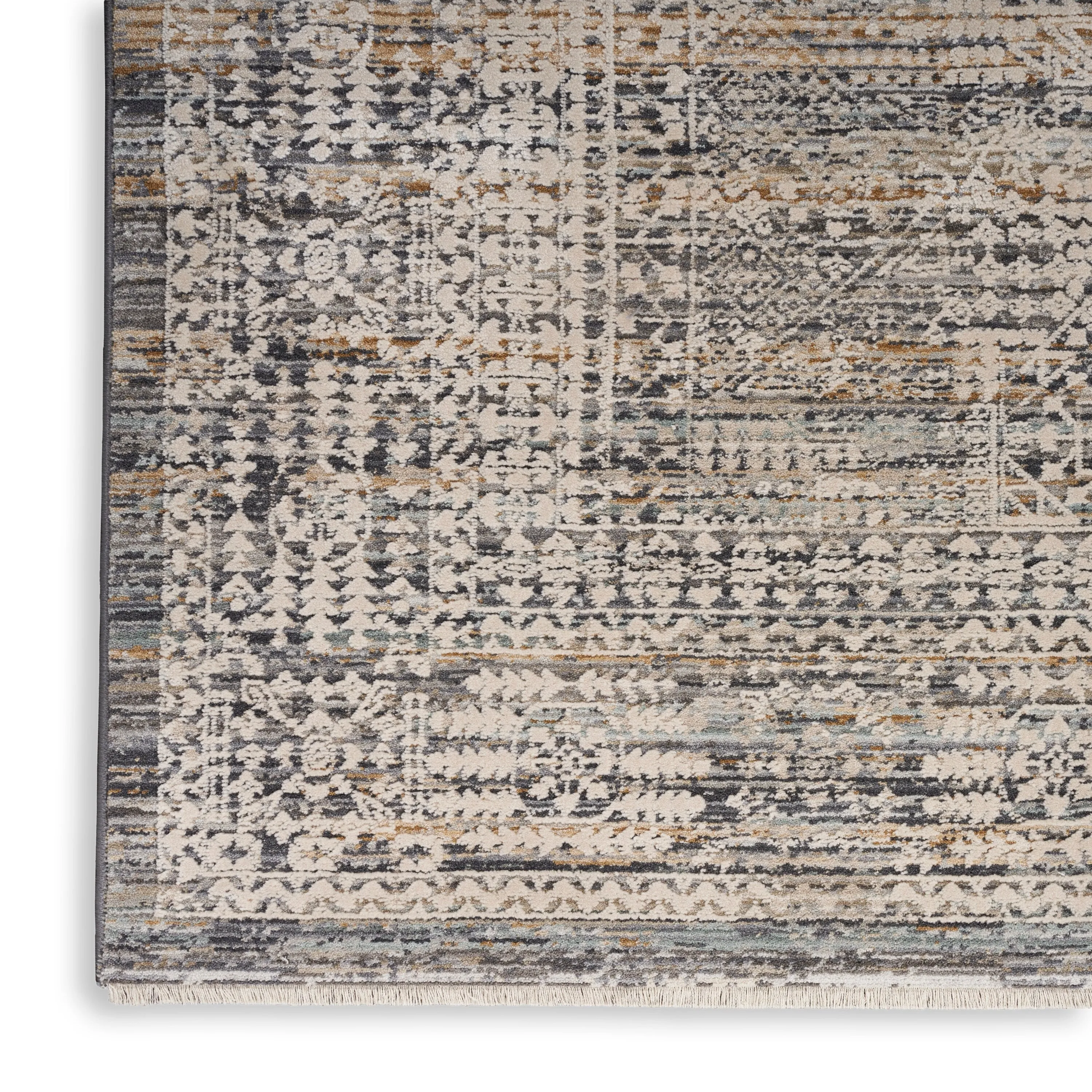 Nourison Nyle Indoor only Grey Geometric Area Rug