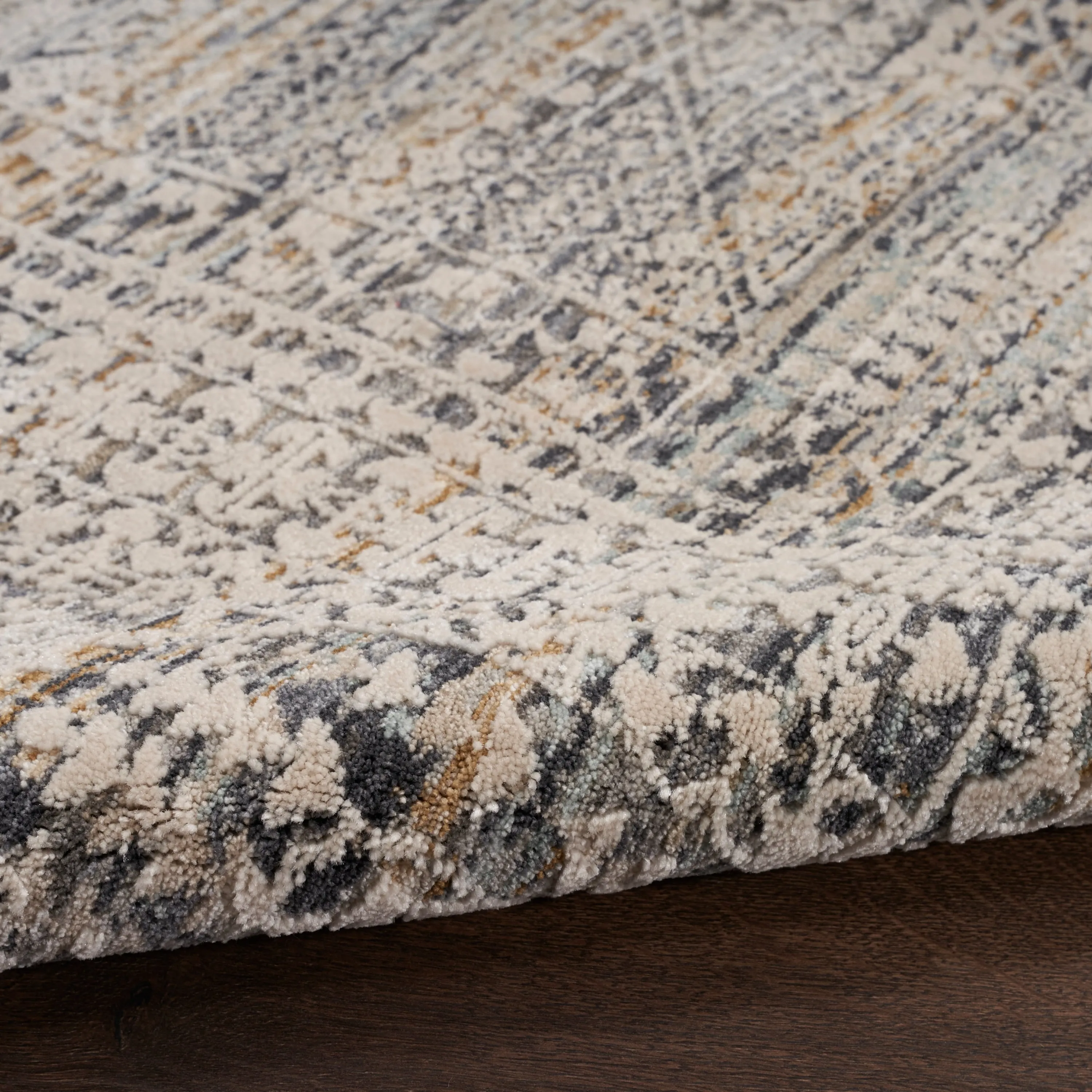 Nourison Nyle Indoor only Grey Geometric Area Rug