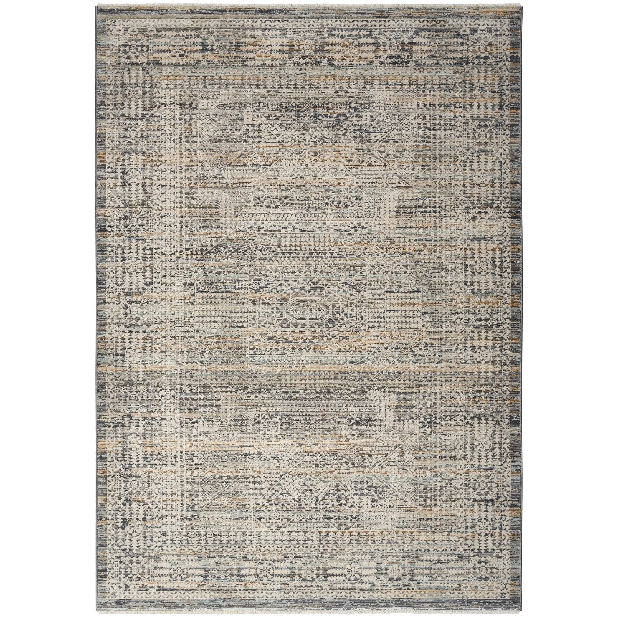 Nourison Nyle Indoor only Grey Geometric Area Rug