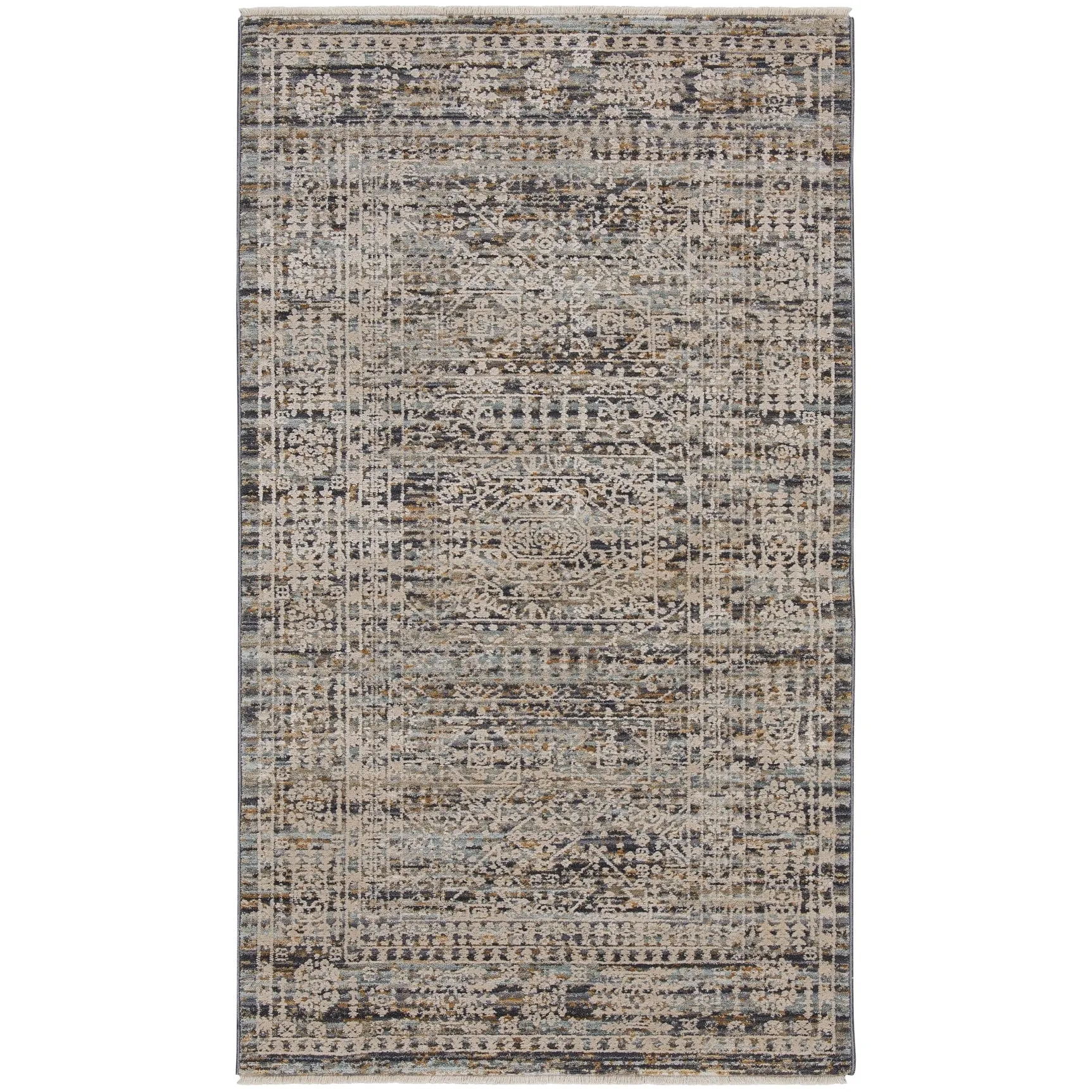 Nourison Nyle Indoor only Grey Geometric Area Rug