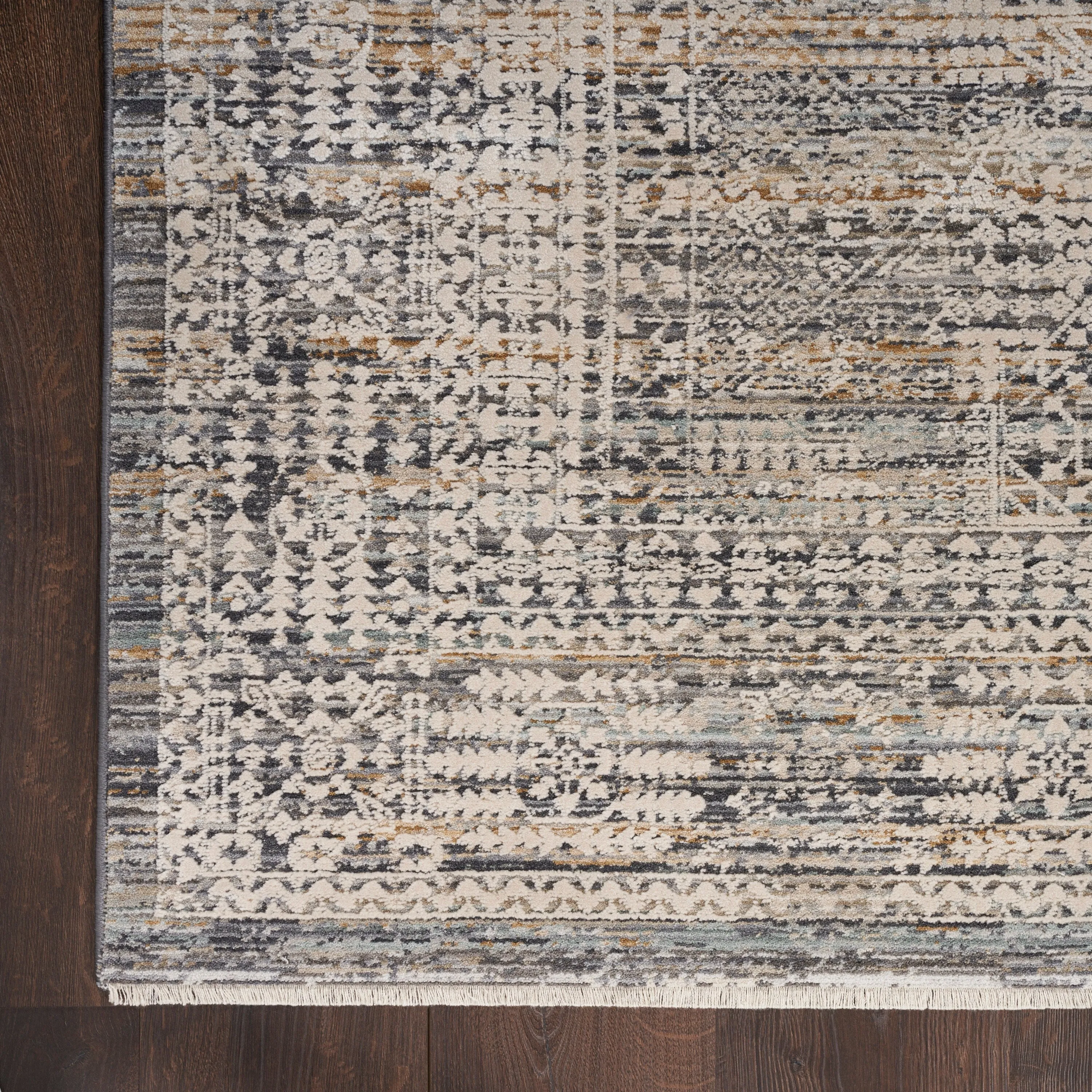 Nourison Nyle Indoor only Grey Geometric Area Rug