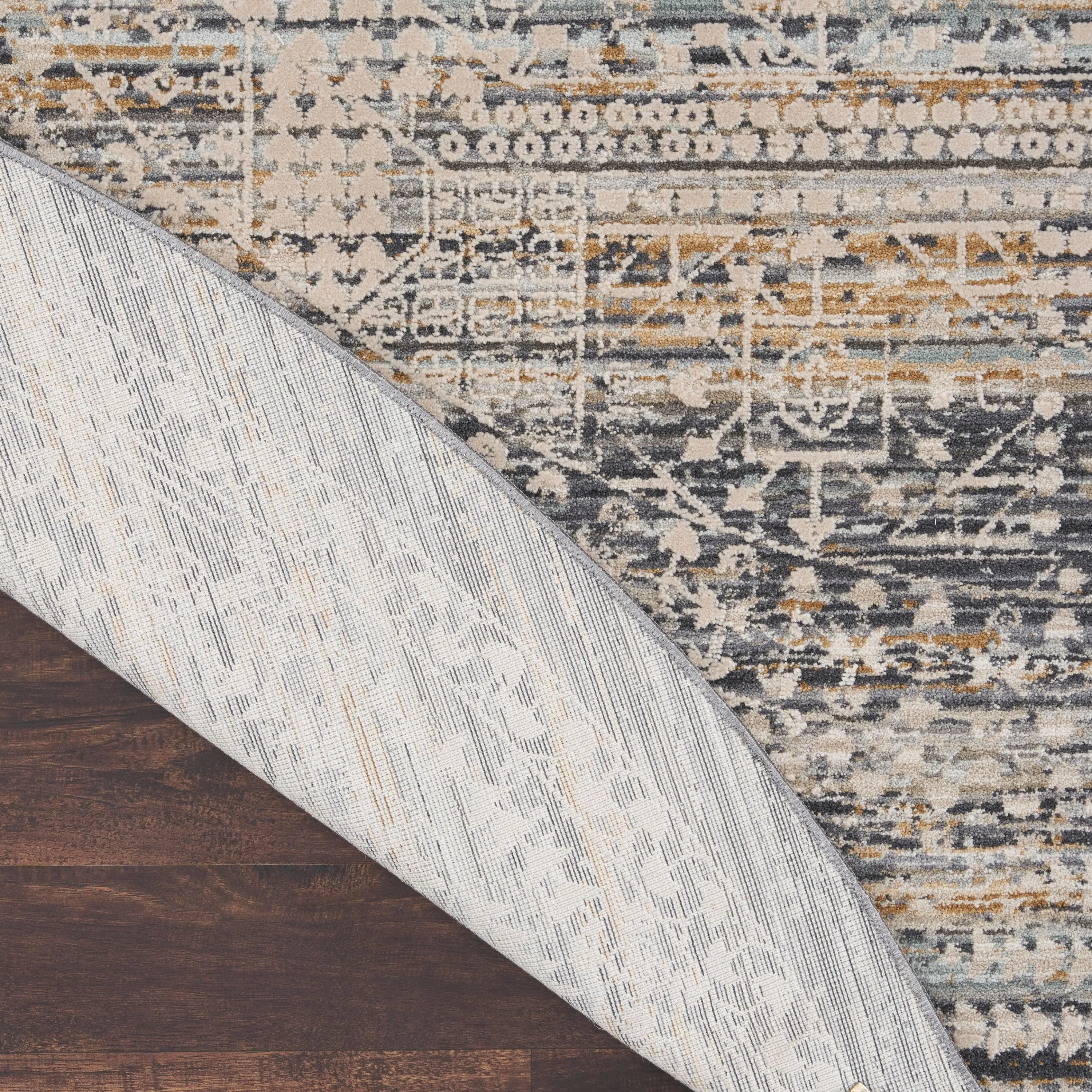 Nourison Nyle Indoor only Grey Geometric Area Rug