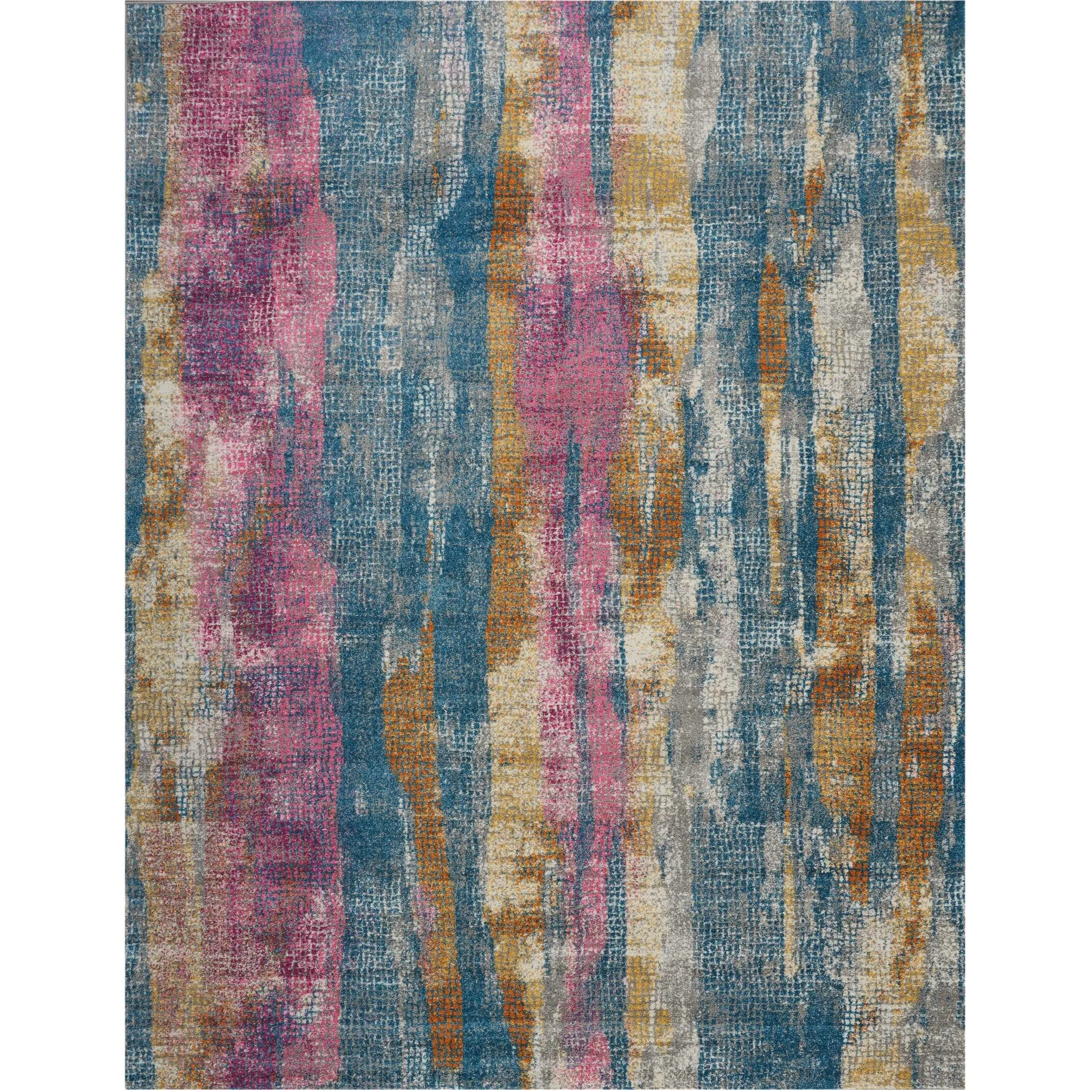 Nourison Passion Boho Brushstroke Grey/Multicolor Area Rug