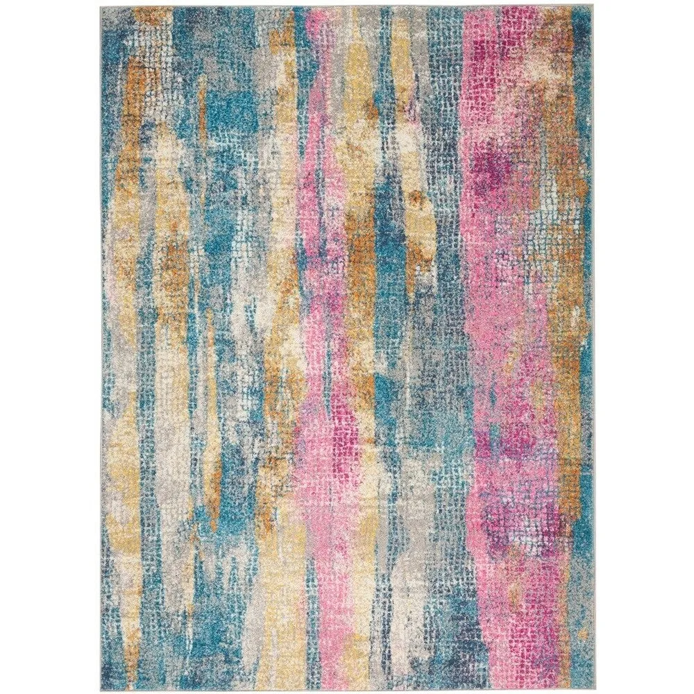 Nourison Passion Boho Brushstroke Grey/Multicolor Area Rug