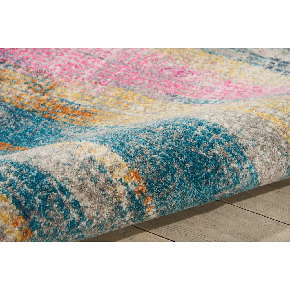 Nourison Passion Boho Brushstroke Grey/Multicolor Area Rug