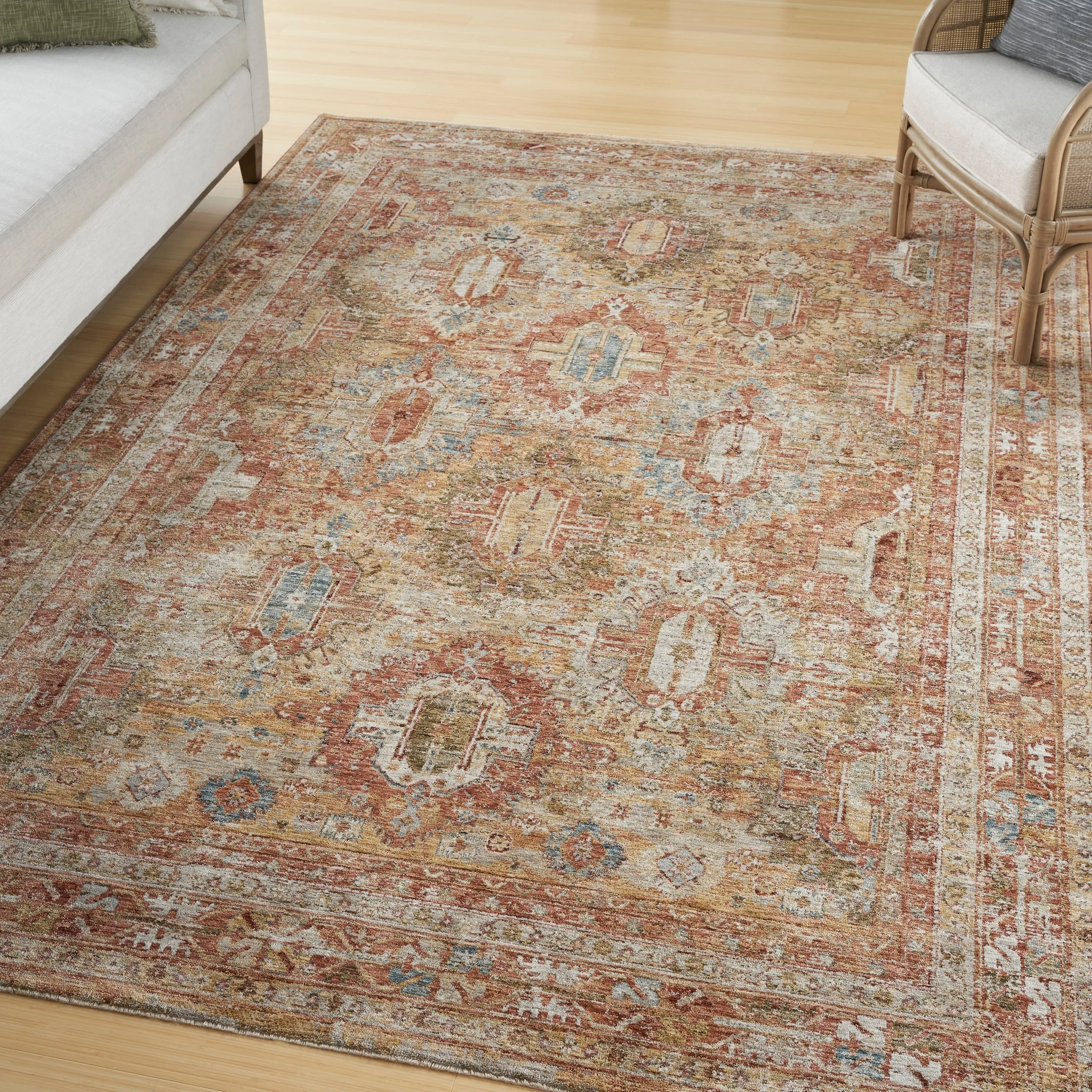 Nourison Petra Traditional Vintage Persian Area Rug