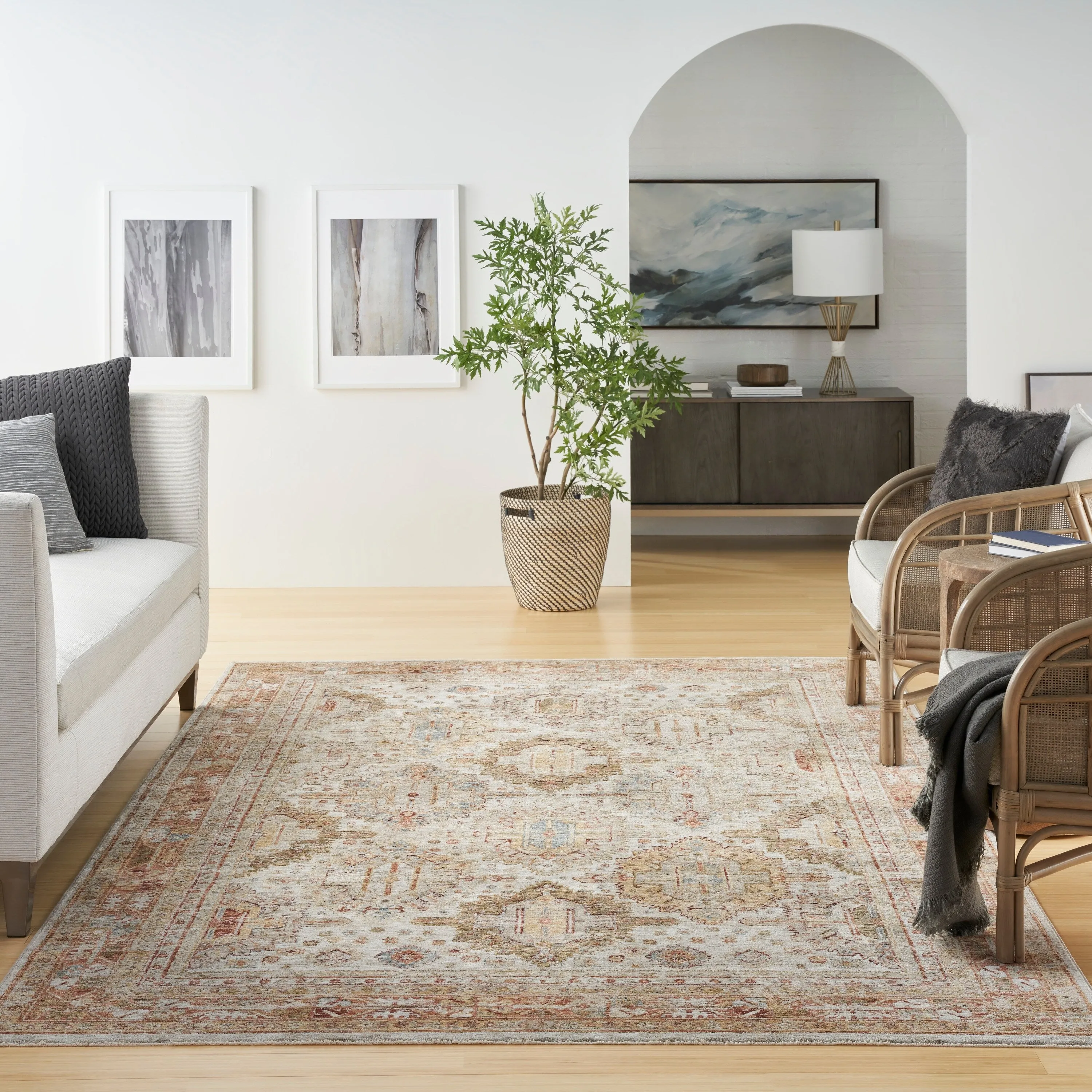 Nourison Petra Traditional Vintage Persian Area Rug
