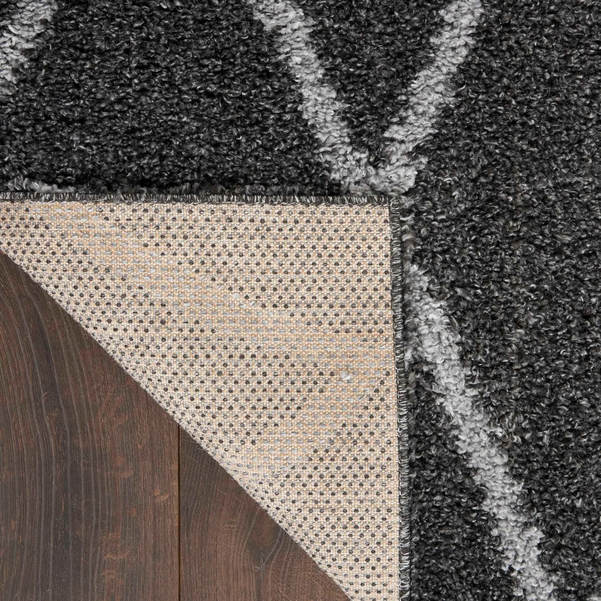 Nourison Shangri-La Geometric Trellis Lattice Shag Rug