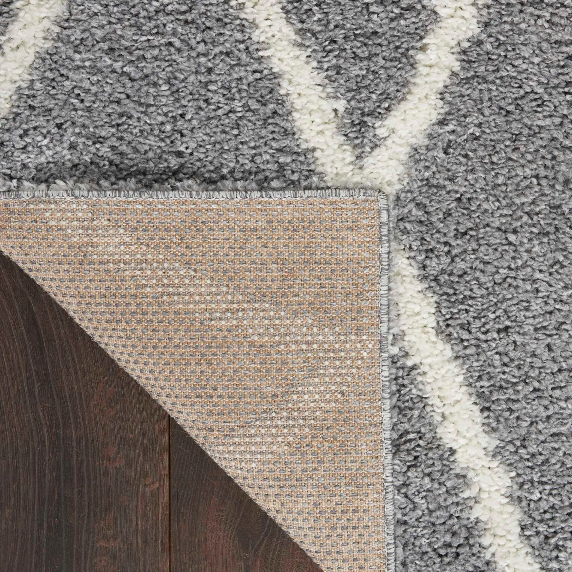Nourison Shangri-La Geometric Trellis Lattice Shag Rug
