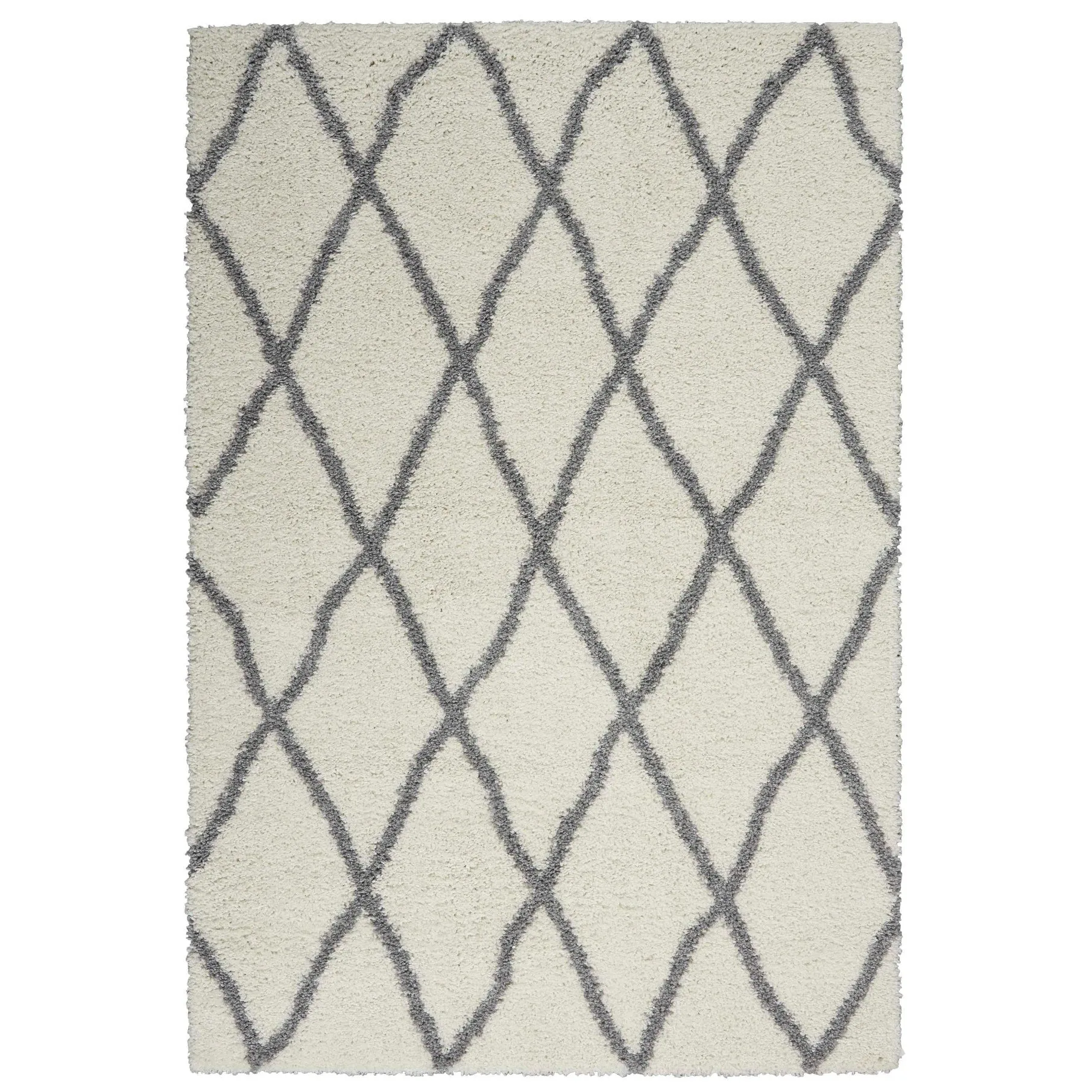 Nourison Shangri-La Geometric Trellis Lattice Shag Rug