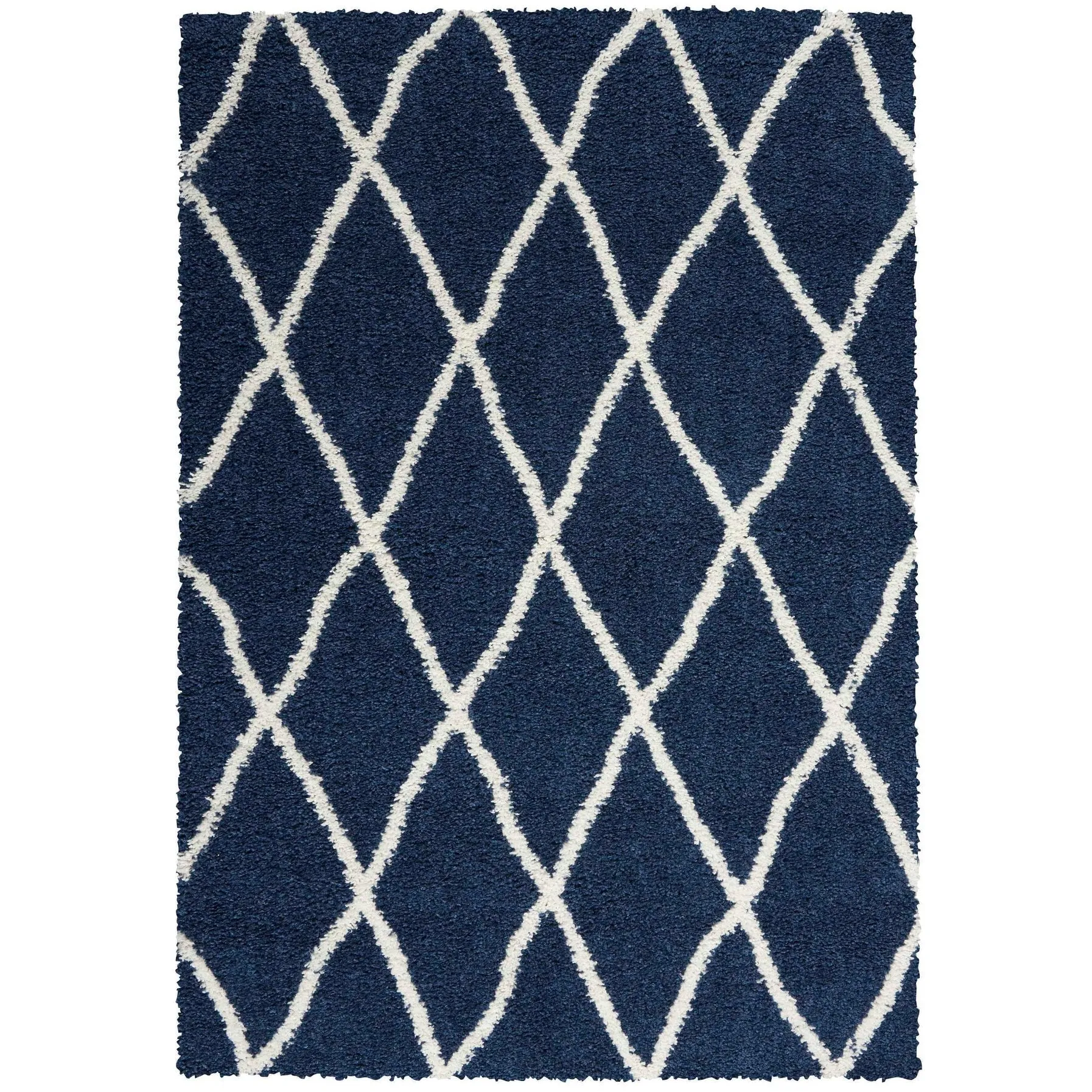 Nourison Shangri-La Geometric Trellis Lattice Shag Rug