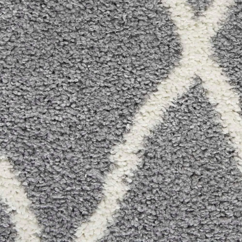 Nourison Shangri-La Geometric Trellis Lattice Shag Rug