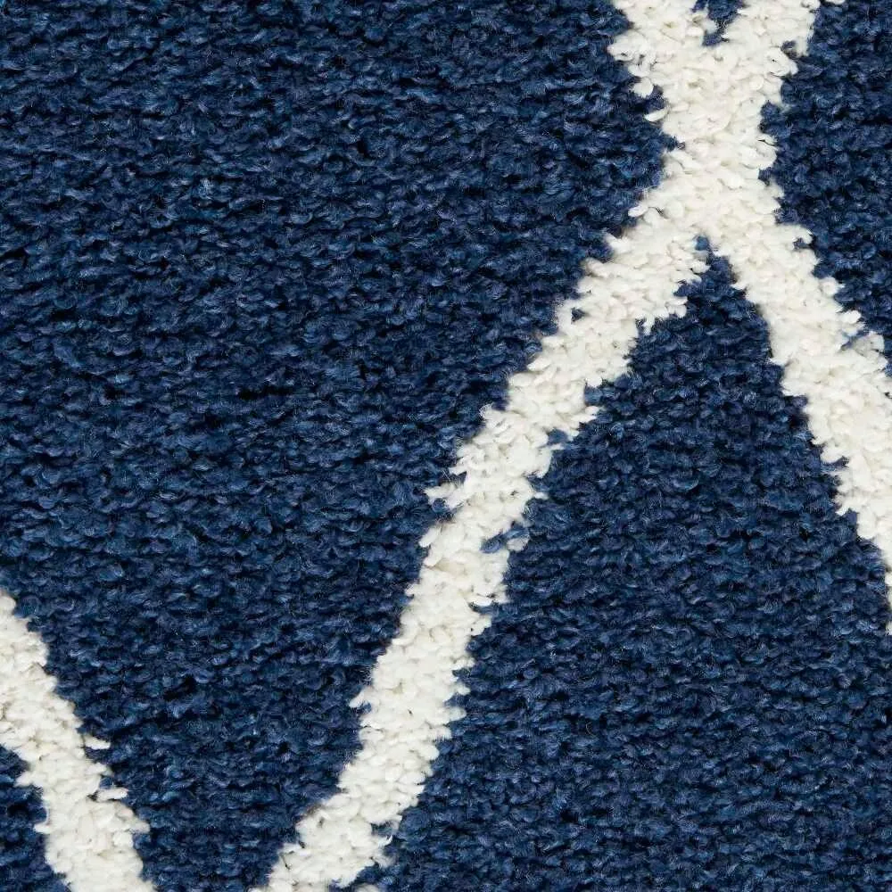 Nourison Shangri-La Geometric Trellis Lattice Shag Rug
