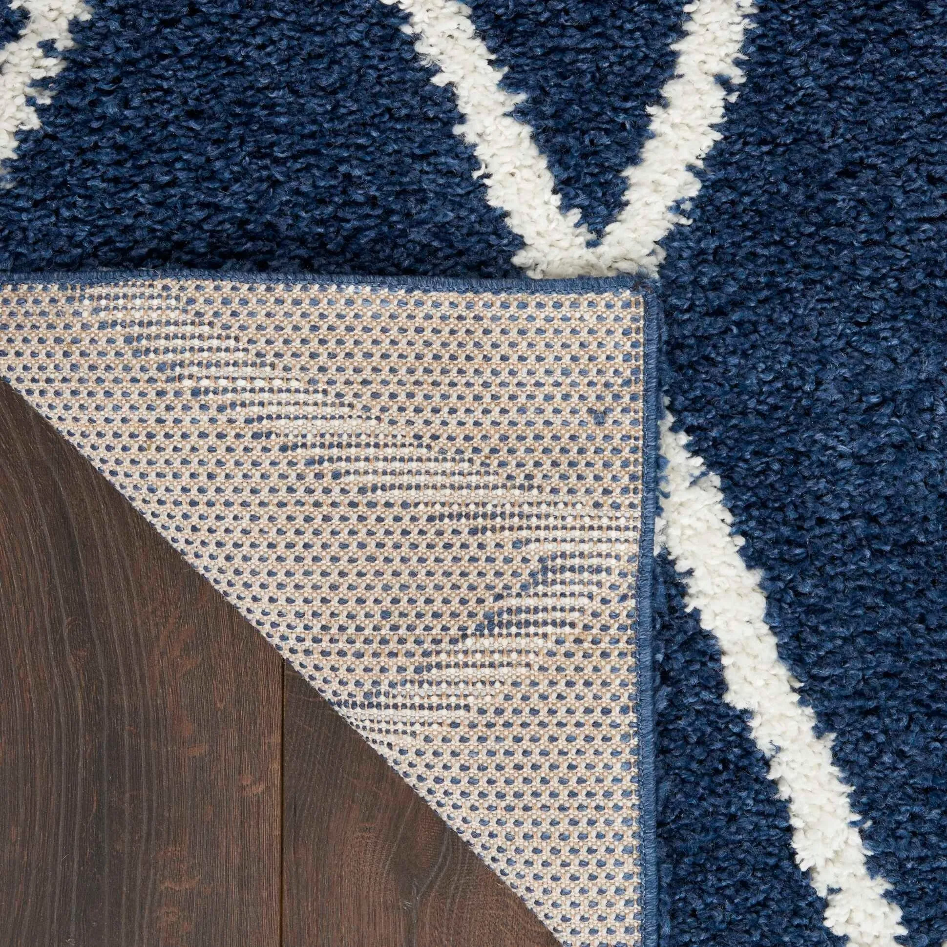 Nourison Shangri-La Geometric Trellis Lattice Shag Rug