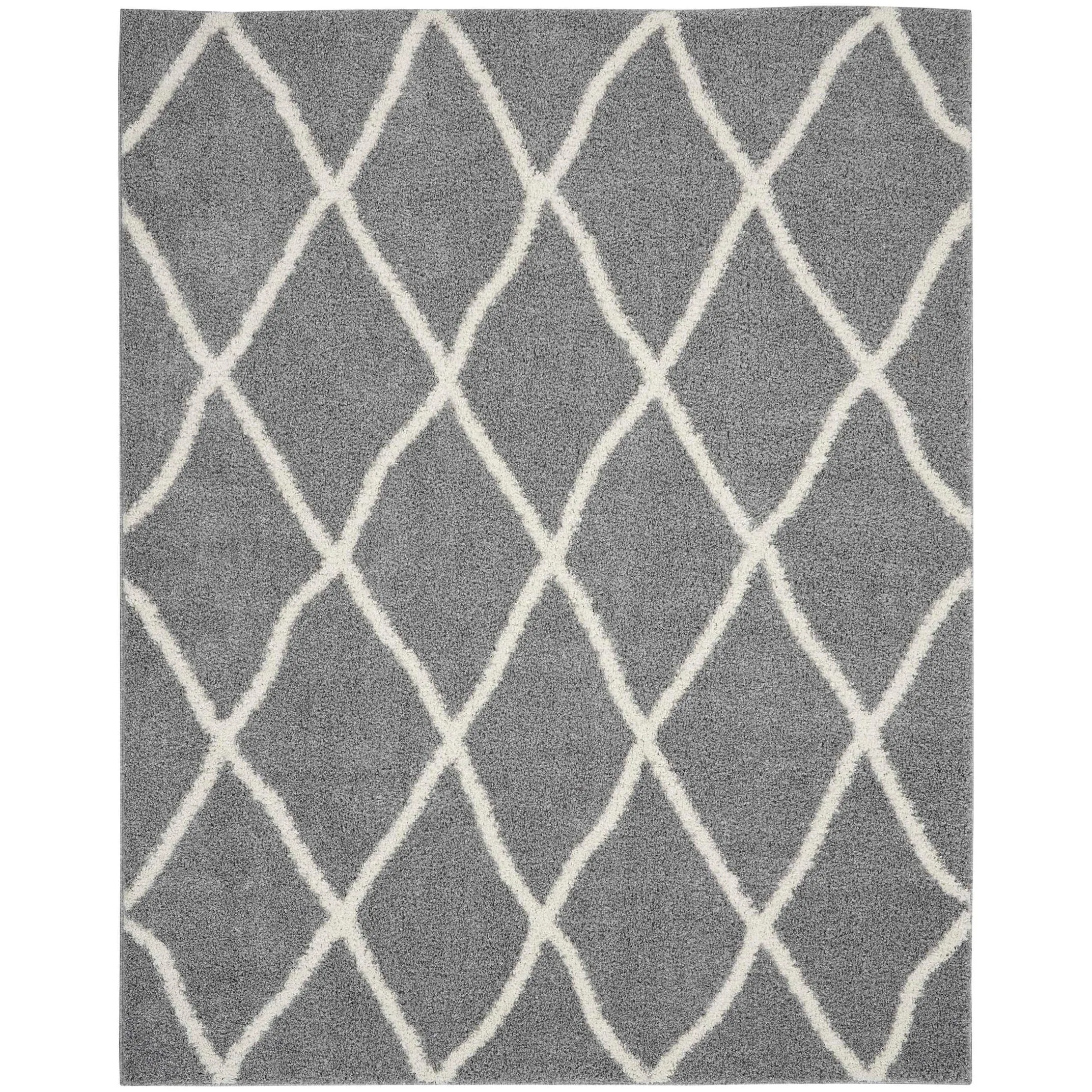 Nourison Shangri-La Geometric Trellis Lattice Shag Rug