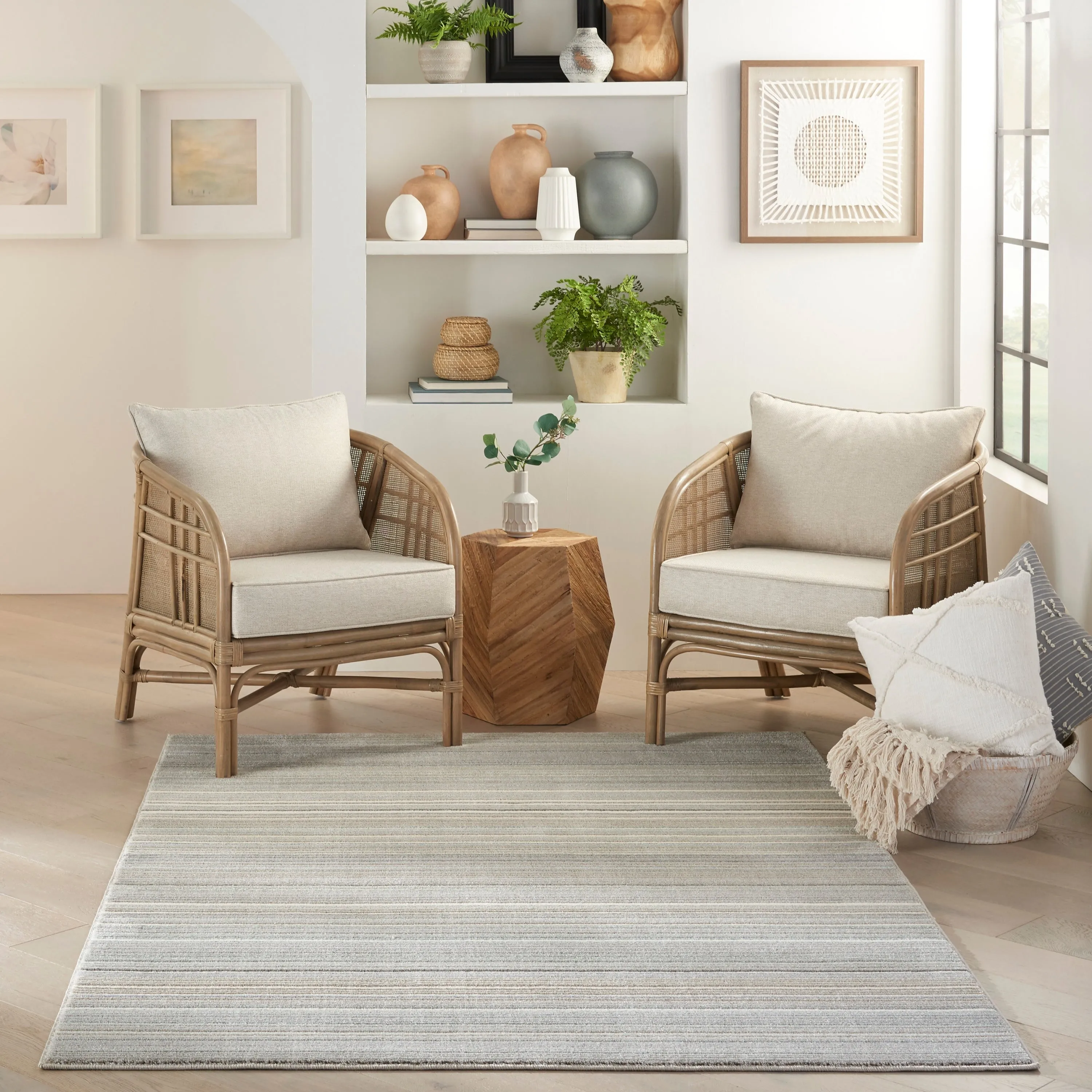 Nourison Soma Contemporary Linear Area Rug