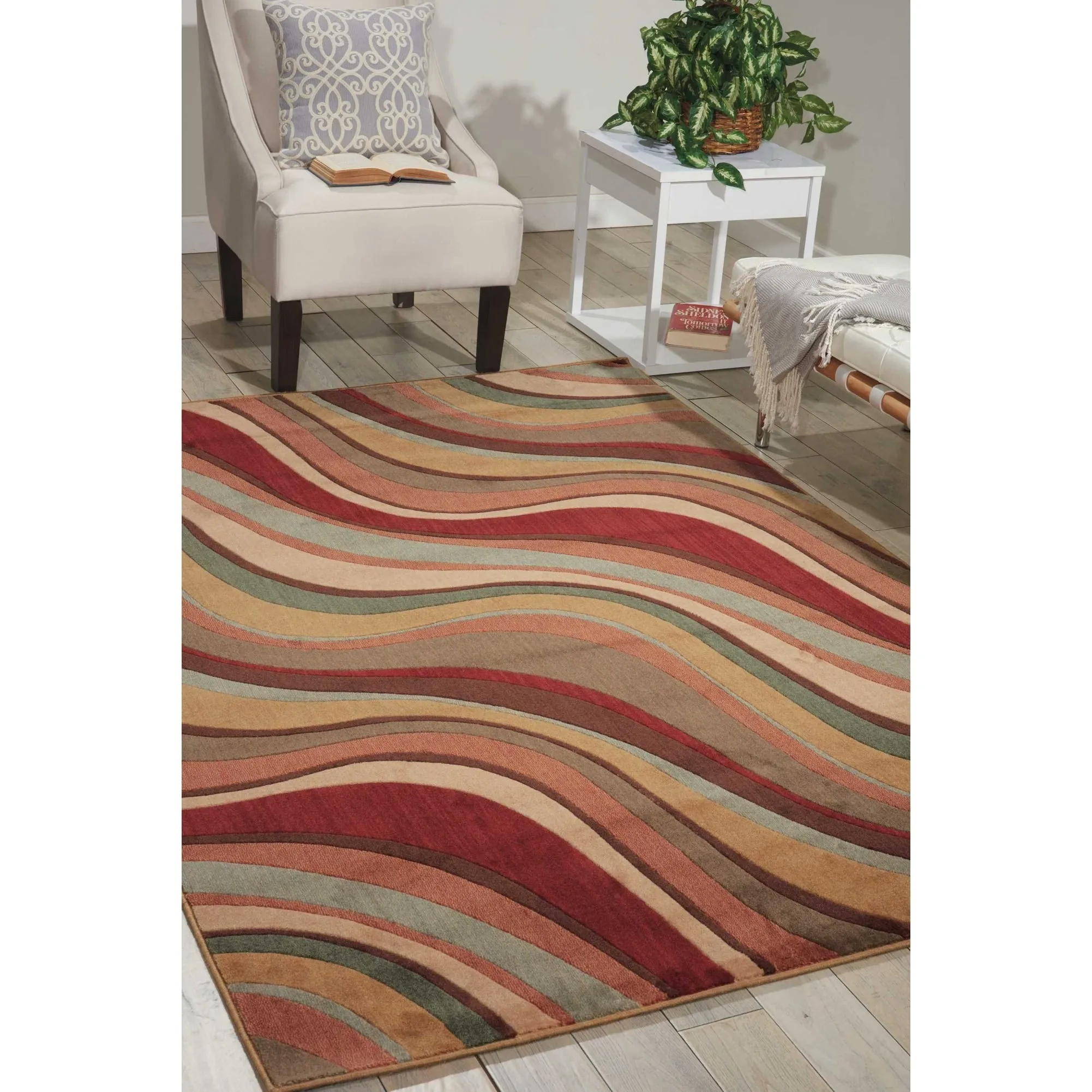 Nourison Somerset Modern Transitional Wave Area Rug