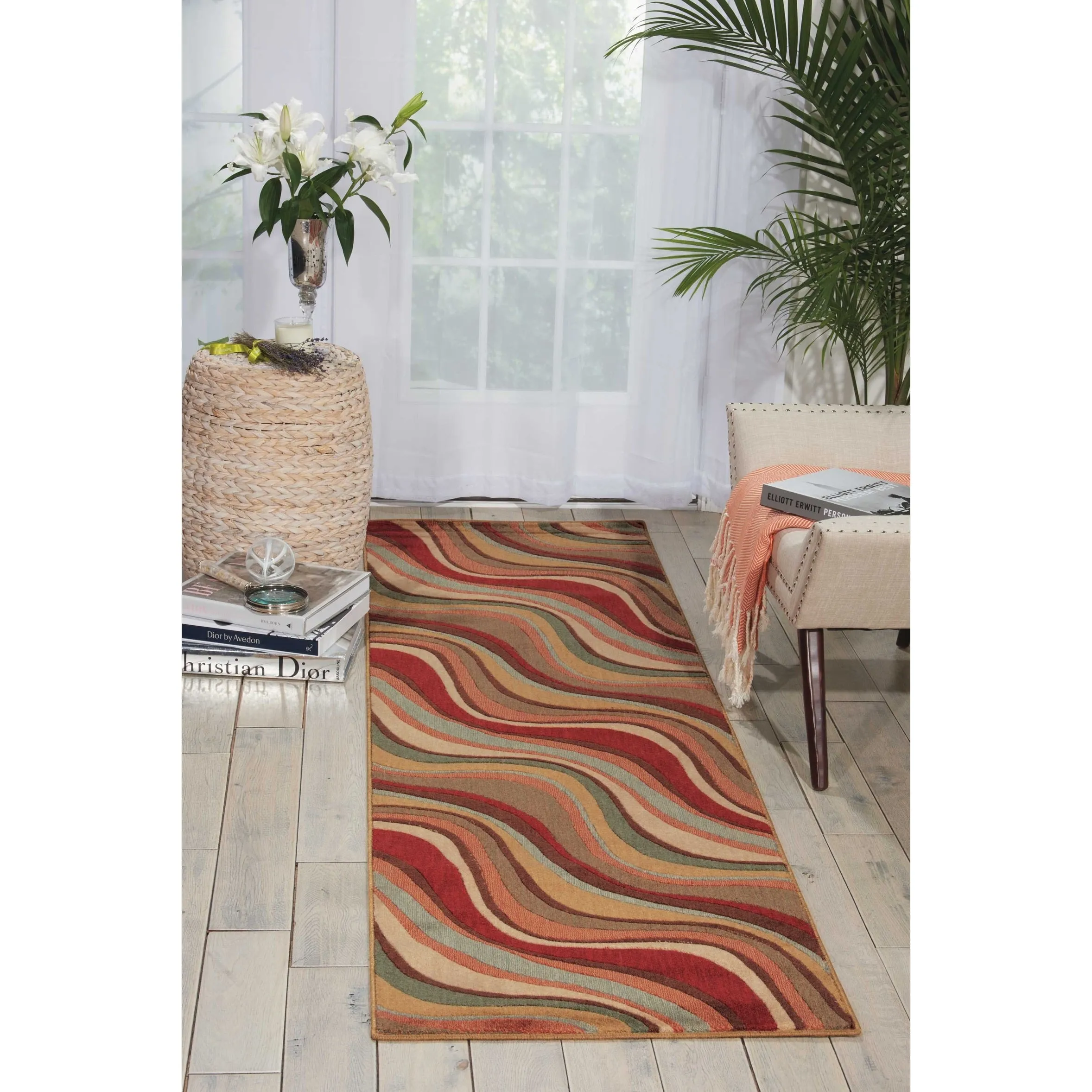 Nourison Somerset Modern Transitional Wave Area Rug