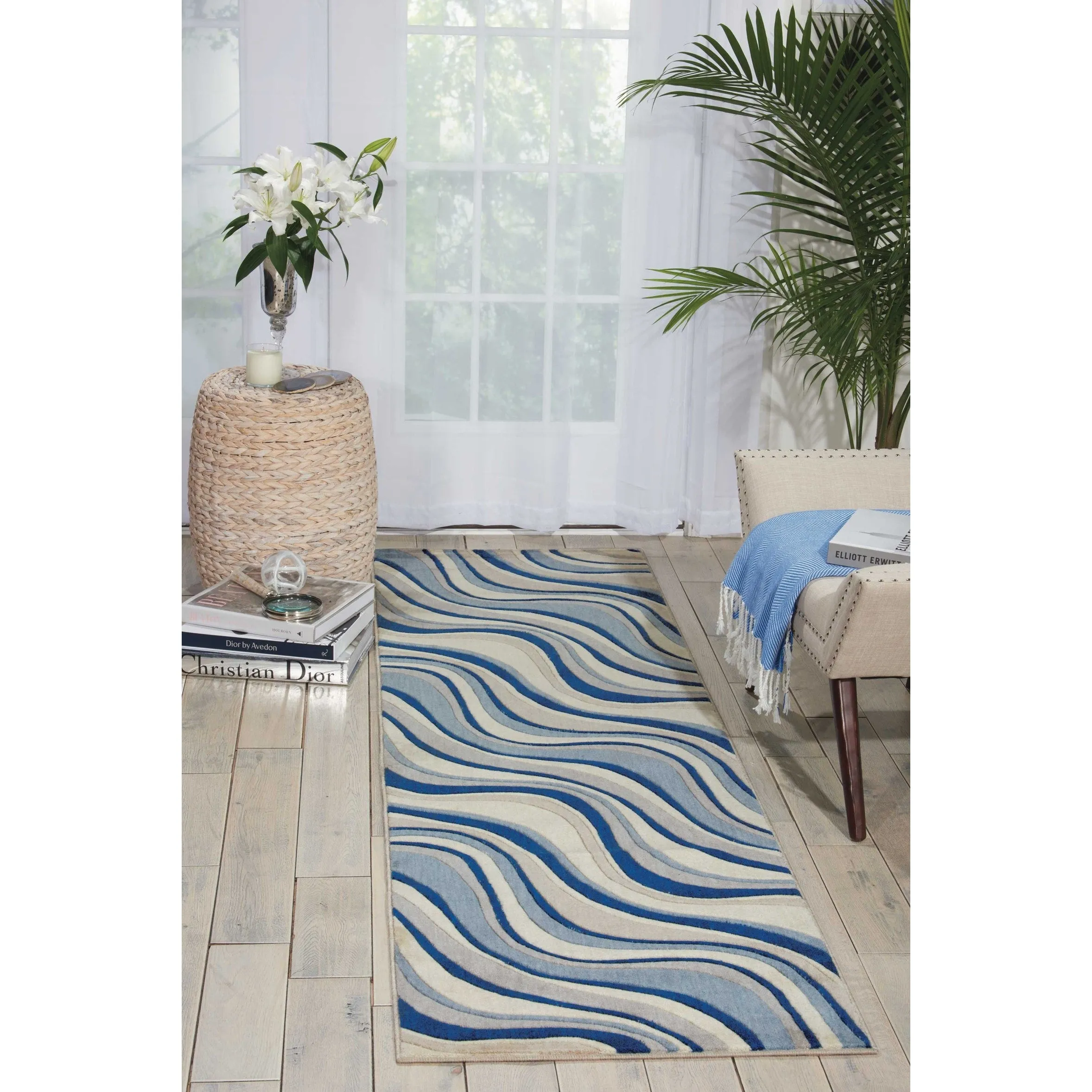Nourison Somerset Modern Transitional Wave Area Rug
