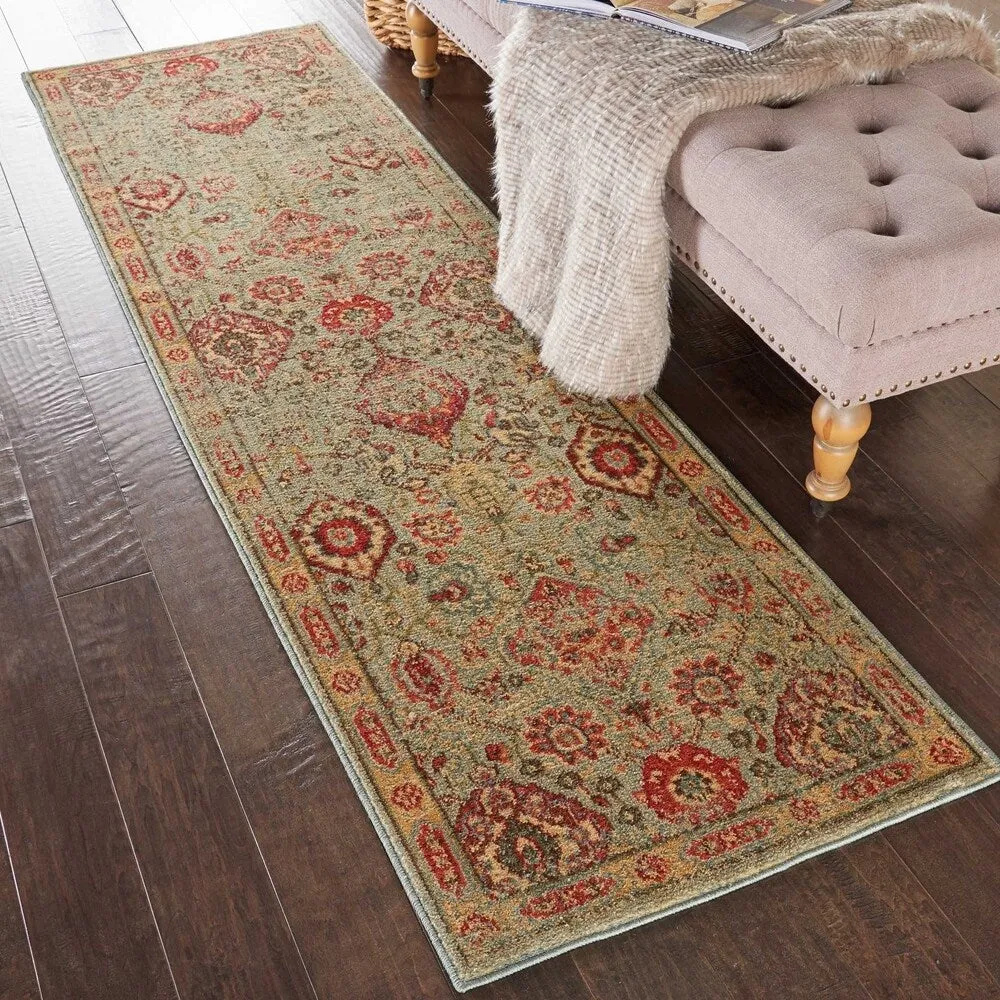 Nourison Somerset Vintage Traditional Brick Red Area Rug