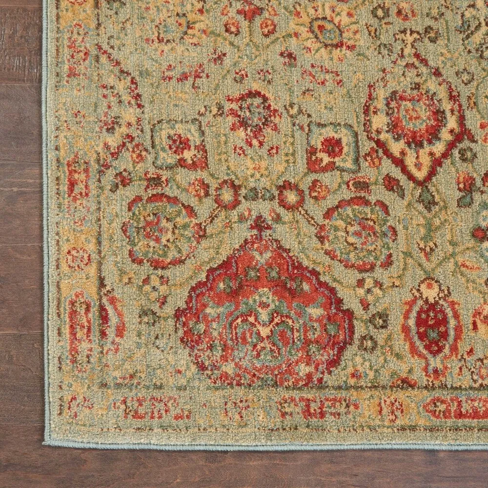 Nourison Somerset Vintage Traditional Brick Red Area Rug