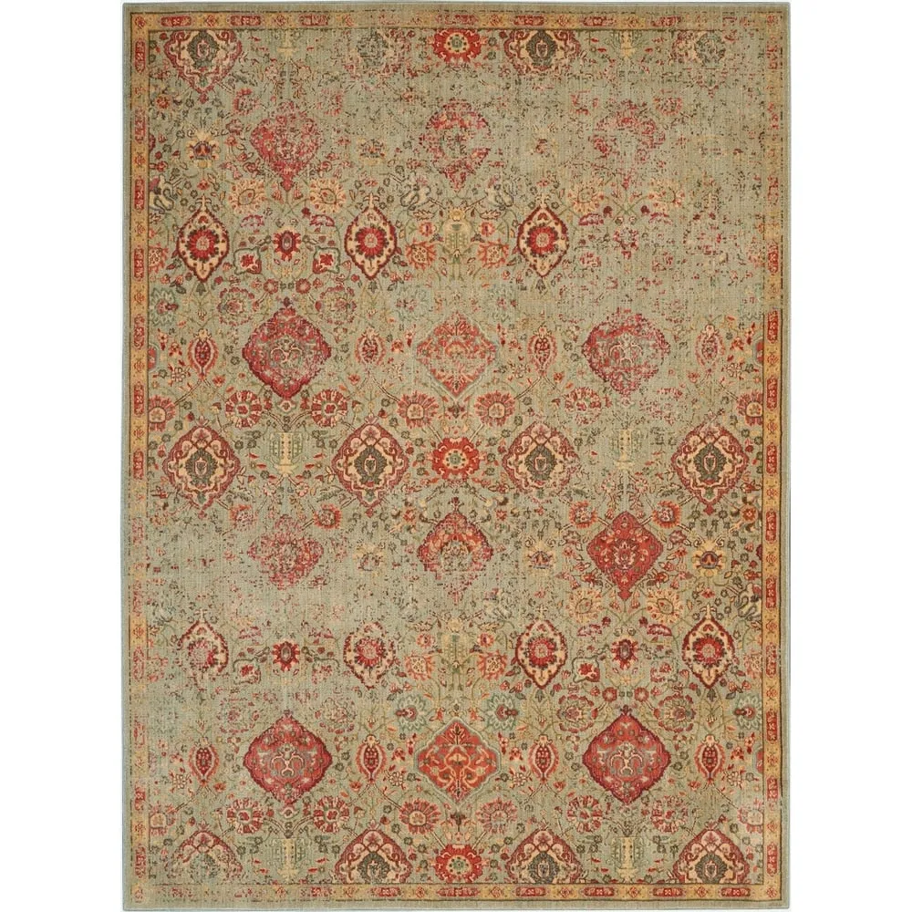 Nourison Somerset Vintage Traditional Brick Red Area Rug