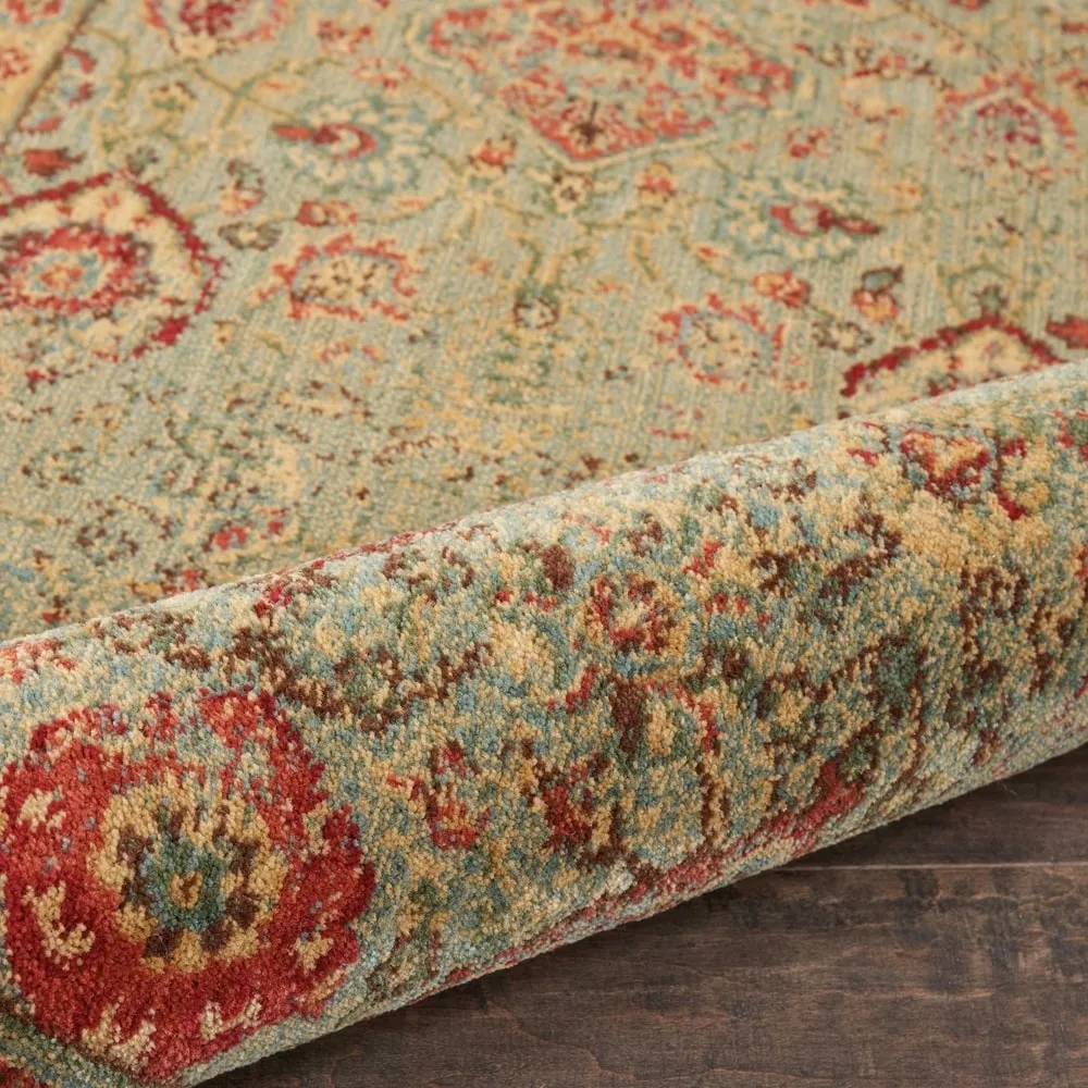 Nourison Somerset Vintage Traditional Brick Red Area Rug