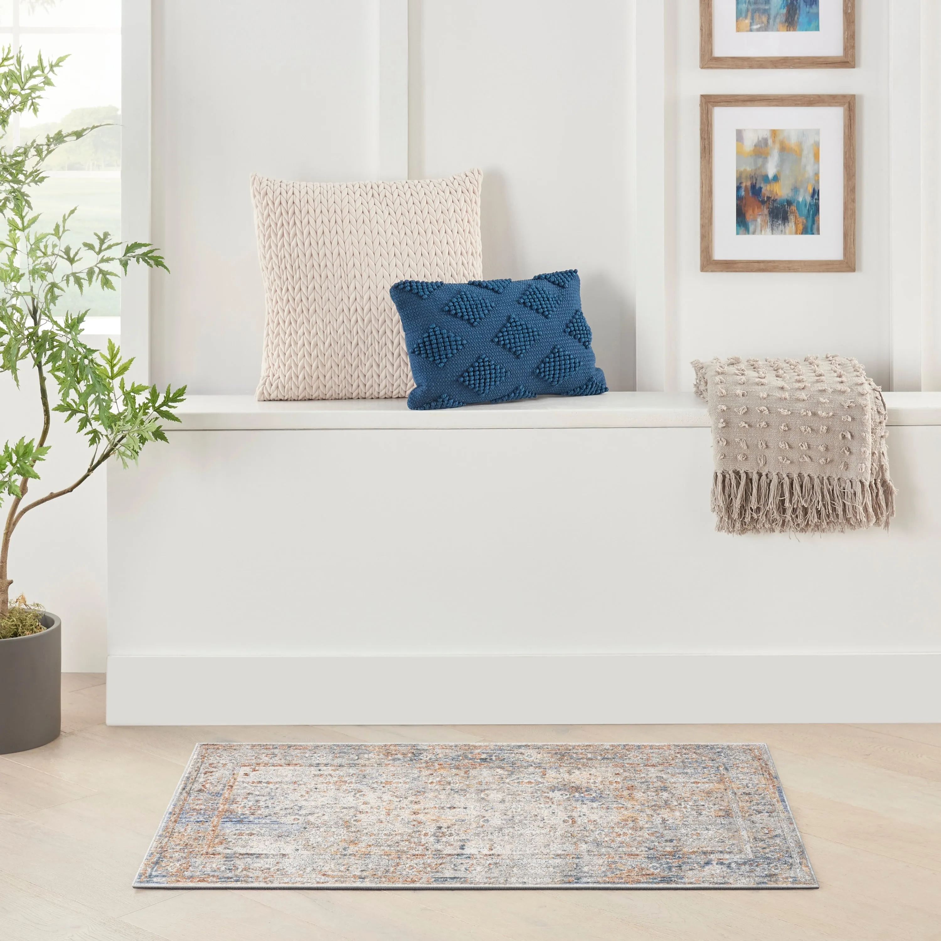 Nourison Timeless Classics Indoor only Cream / Ivory Persian Area Rug