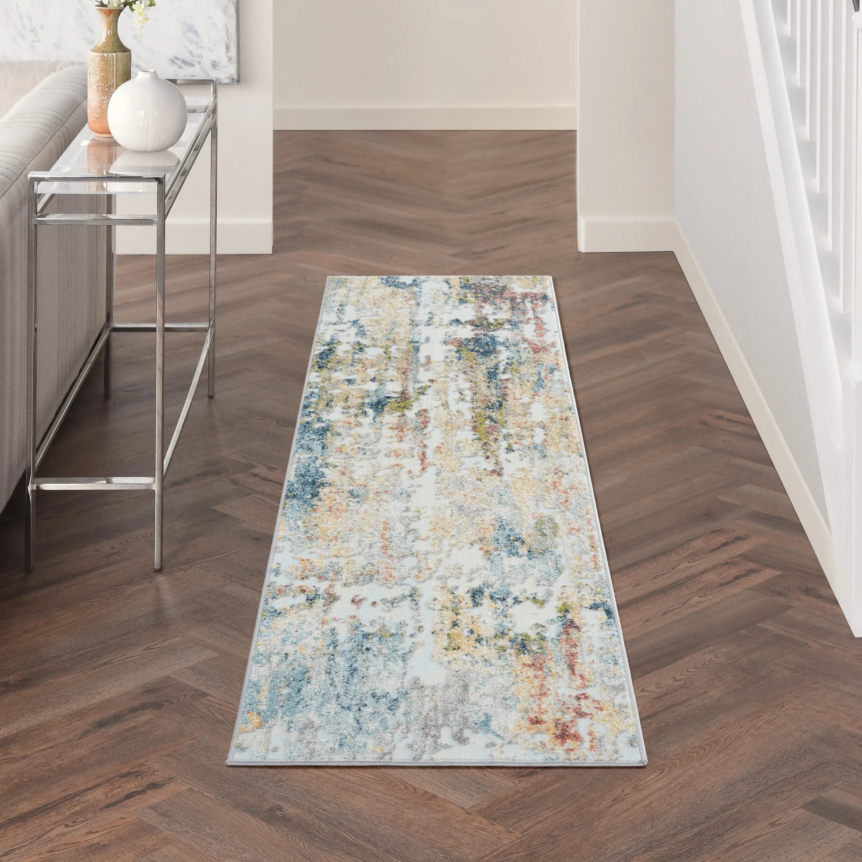 Nourison Trance Abstract Ivory Area Rug