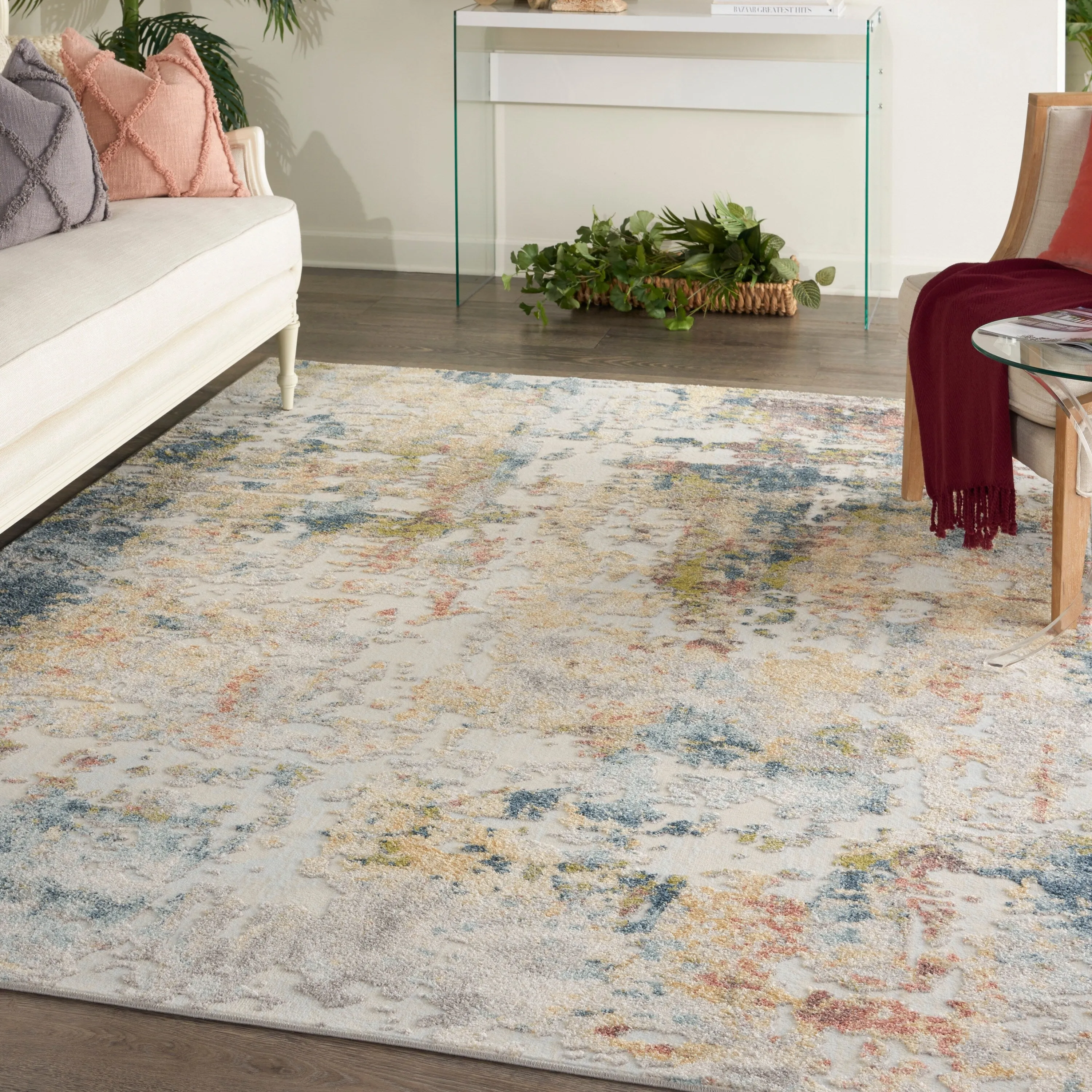 Nourison Trance Abstract Ivory Area Rug