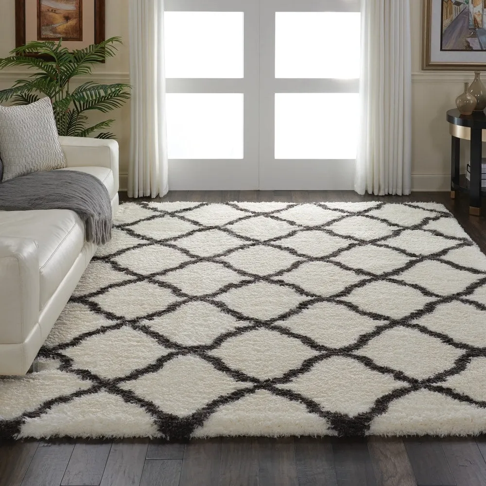 Nourison Ultra Plush Shag Geometric Area Rug
