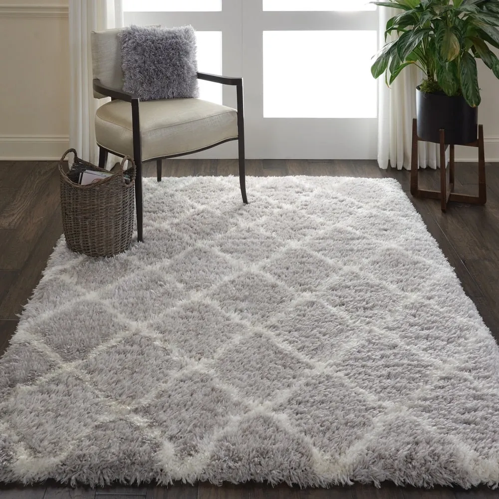 Nourison Ultra Plush Shag Geometric Area Rug