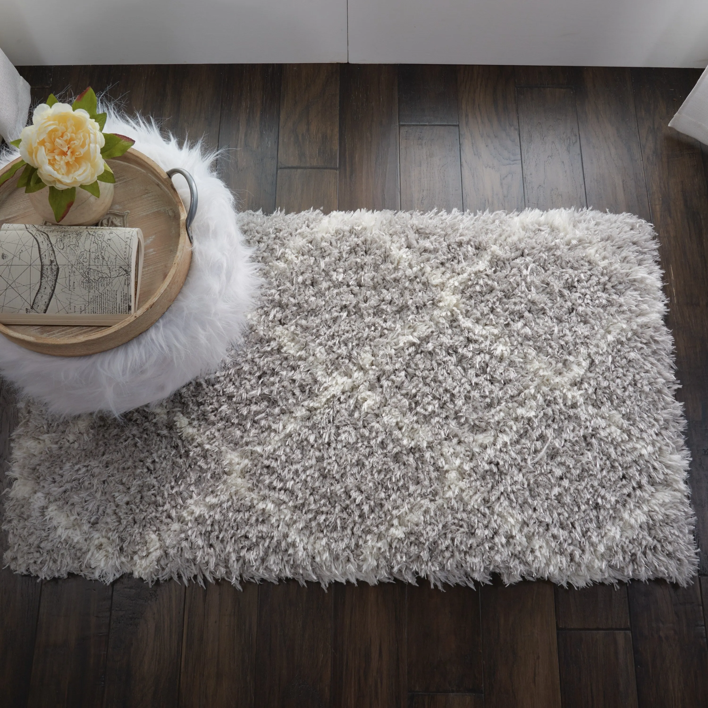 Nourison Ultra Plush Shag Geometric Area Rug