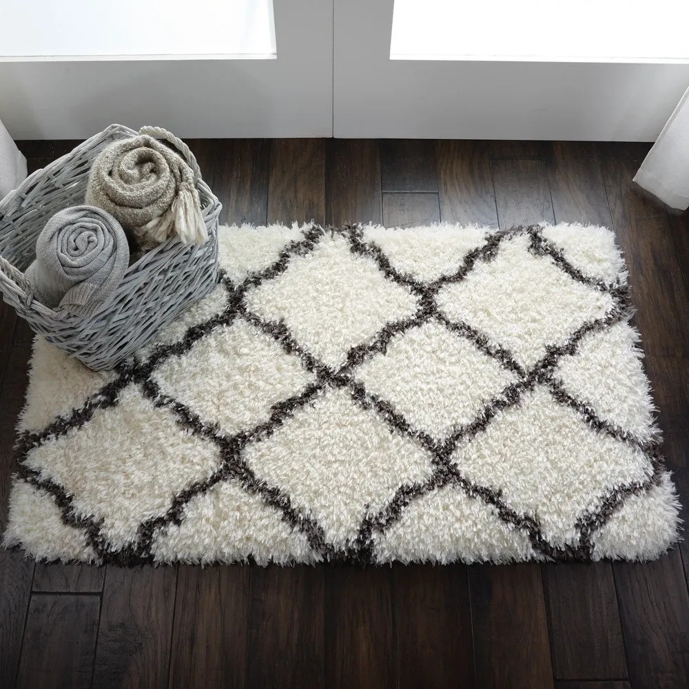 Nourison Ultra Plush Shag Geometric Area Rug